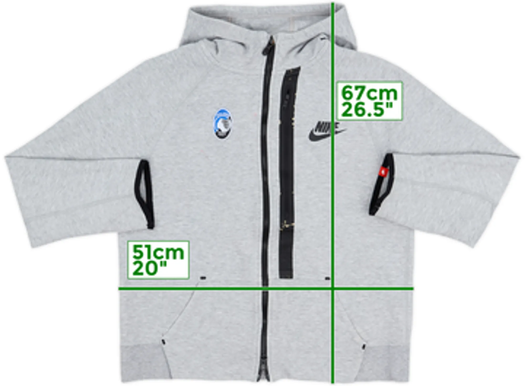2014-15 Atalanta Nike Hooded Track Jacket - 6/10 - (XL.Boys)