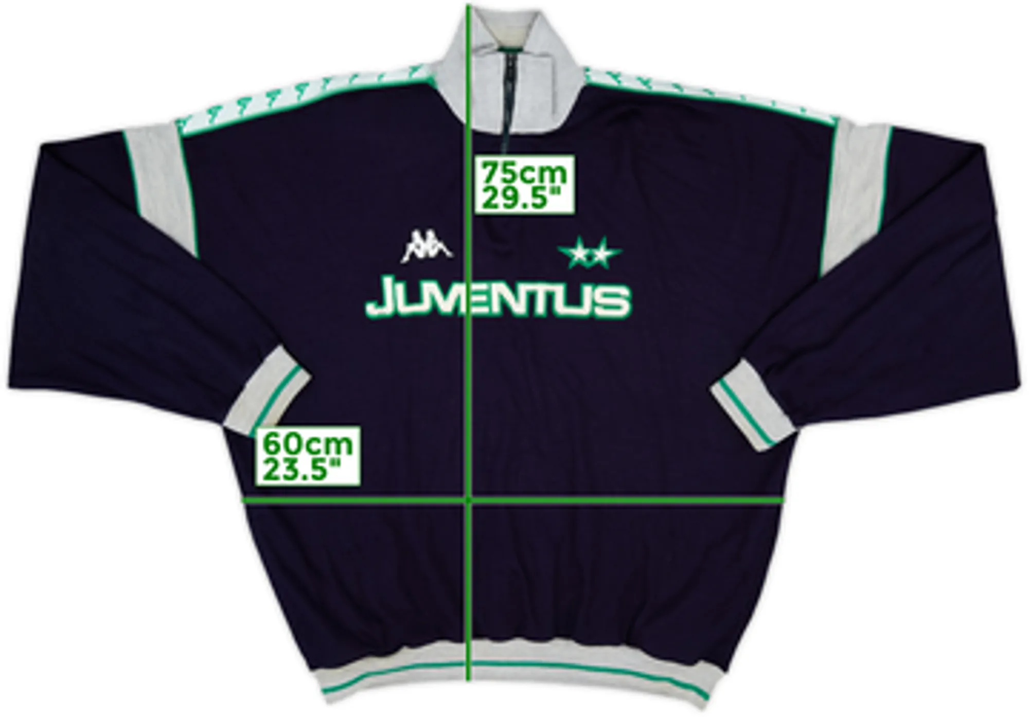 1989-90 Juventus Kappa 1/4 Zip Sweat Top - 7/10 - (XL)