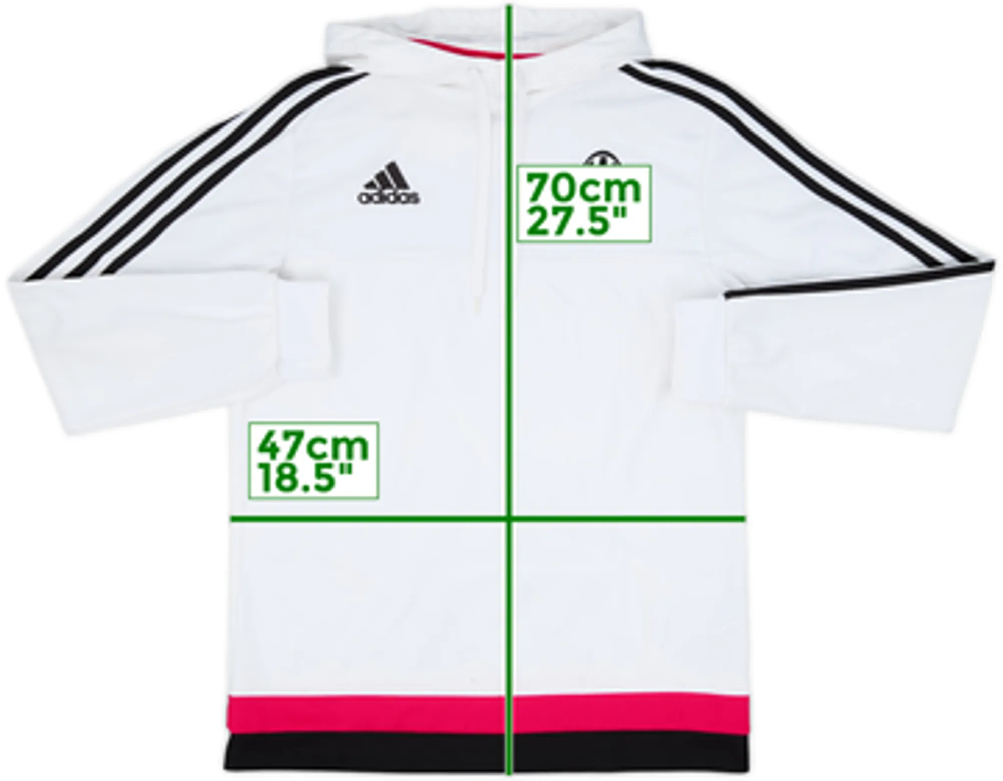 2015-16 Juventus adidas Hooded Sweat Top - 7/10 - (L)