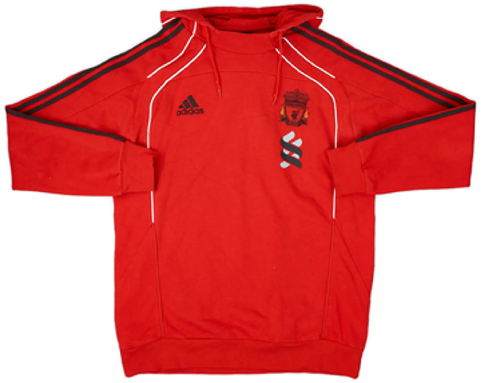 2010-11 Liverpool adidas Hooded Sweat Top - 7/10 - (L)