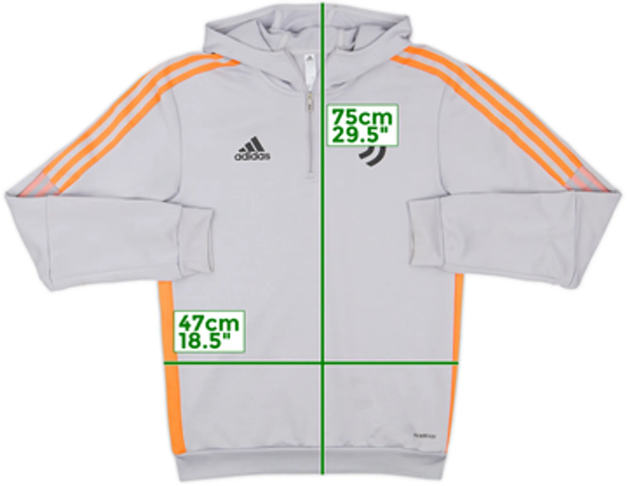 2021-22 Juventus adidas 1/4 Zip Hooded Sweat Top - 7/10 - (S)