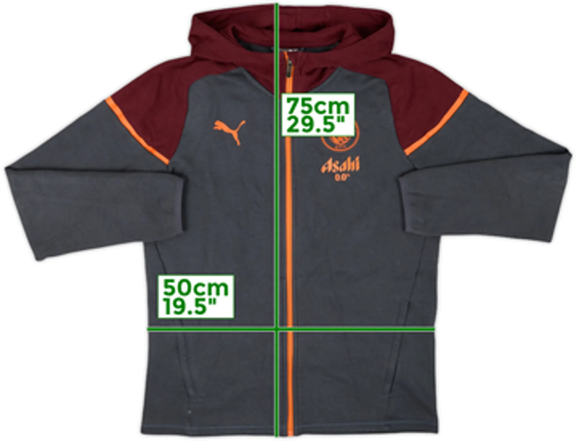 2023-24 Manchester City Puma Zipped Hooded Sweat Top - 7/10 - (M)
