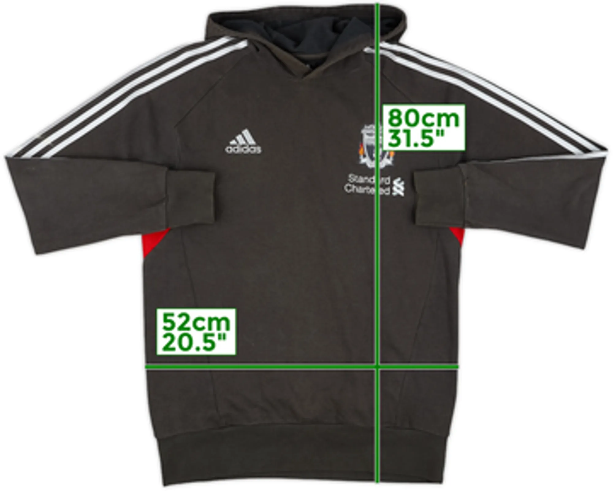 2011-12 Liverpool adidas Hooded Sweat Top - 7/10 - (M/L)