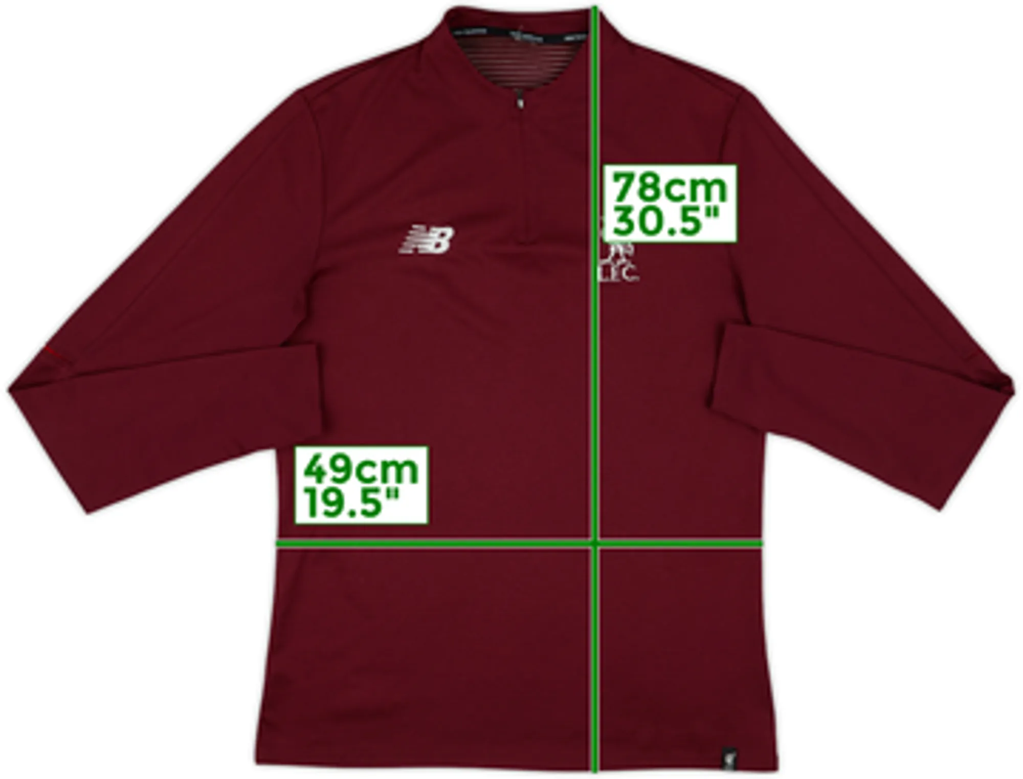 2018-19 Liverpool New Balance 1/4 Zip Sweat Top - 8/10 - (L)
