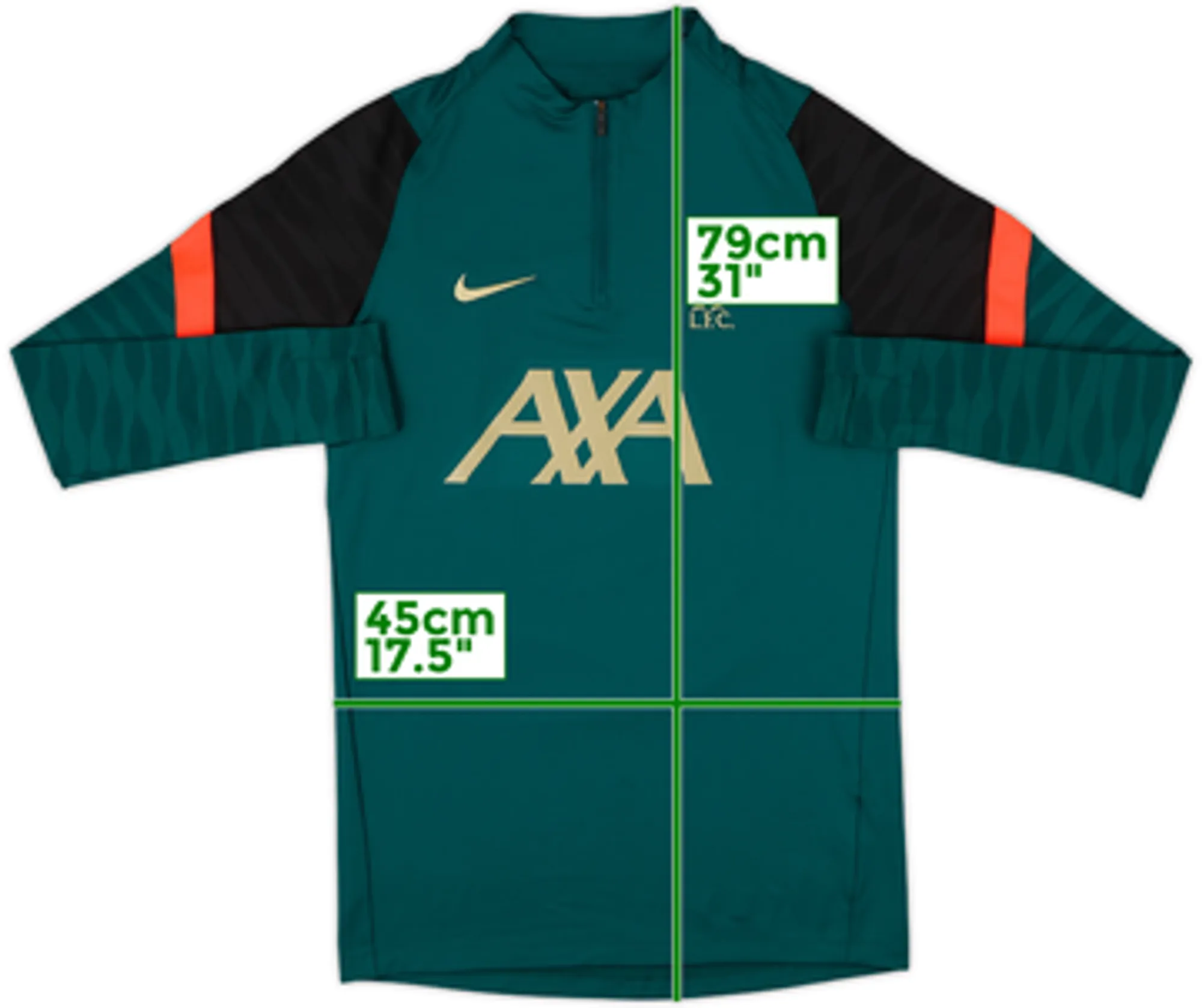 2022-23 Liverpool Nike 1/4 Zip Sweat Top - 9/10 - (S)