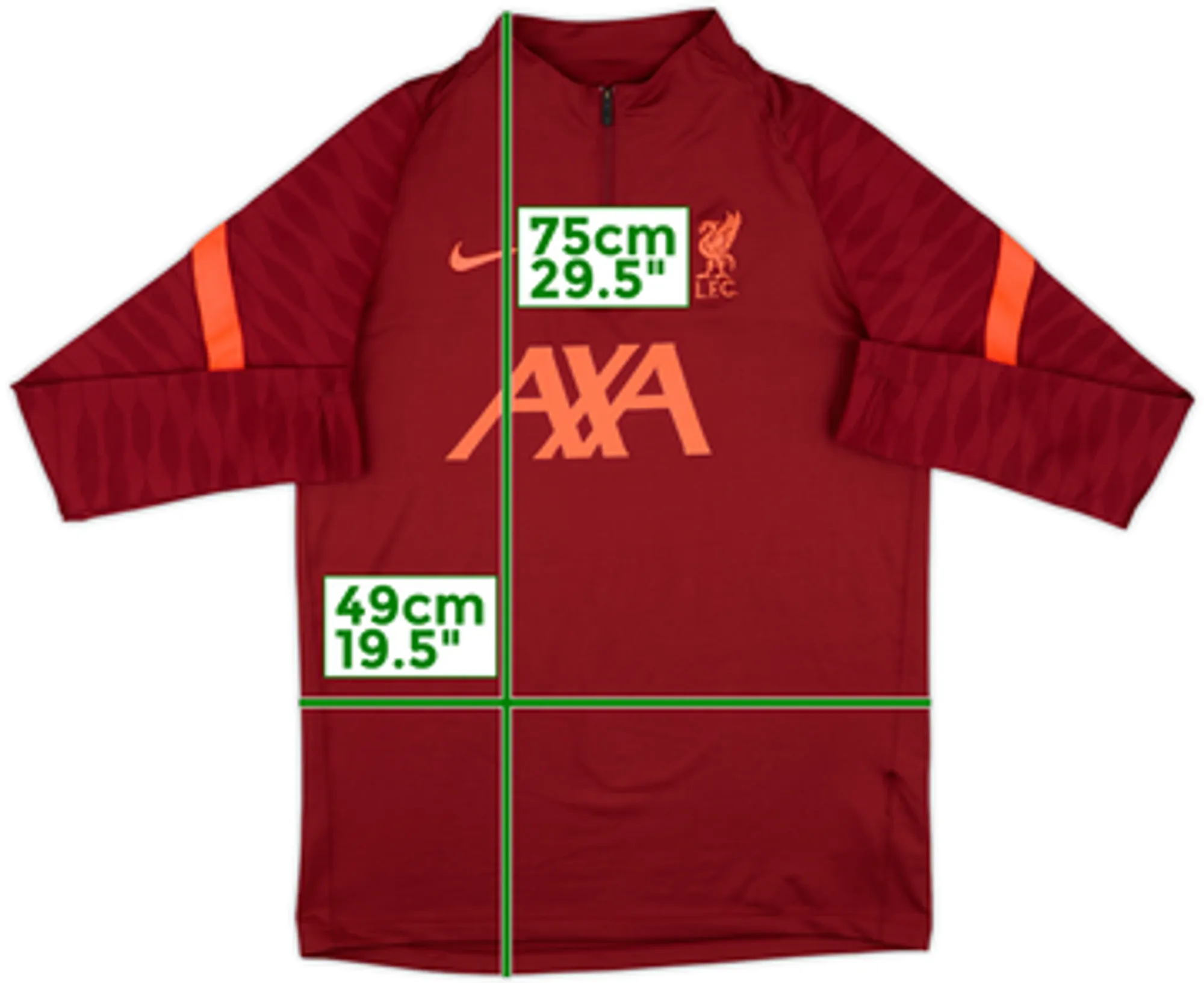2021-22 Liverpool Nike 1/4 Zip Sweat Top - 6/10 - (M)