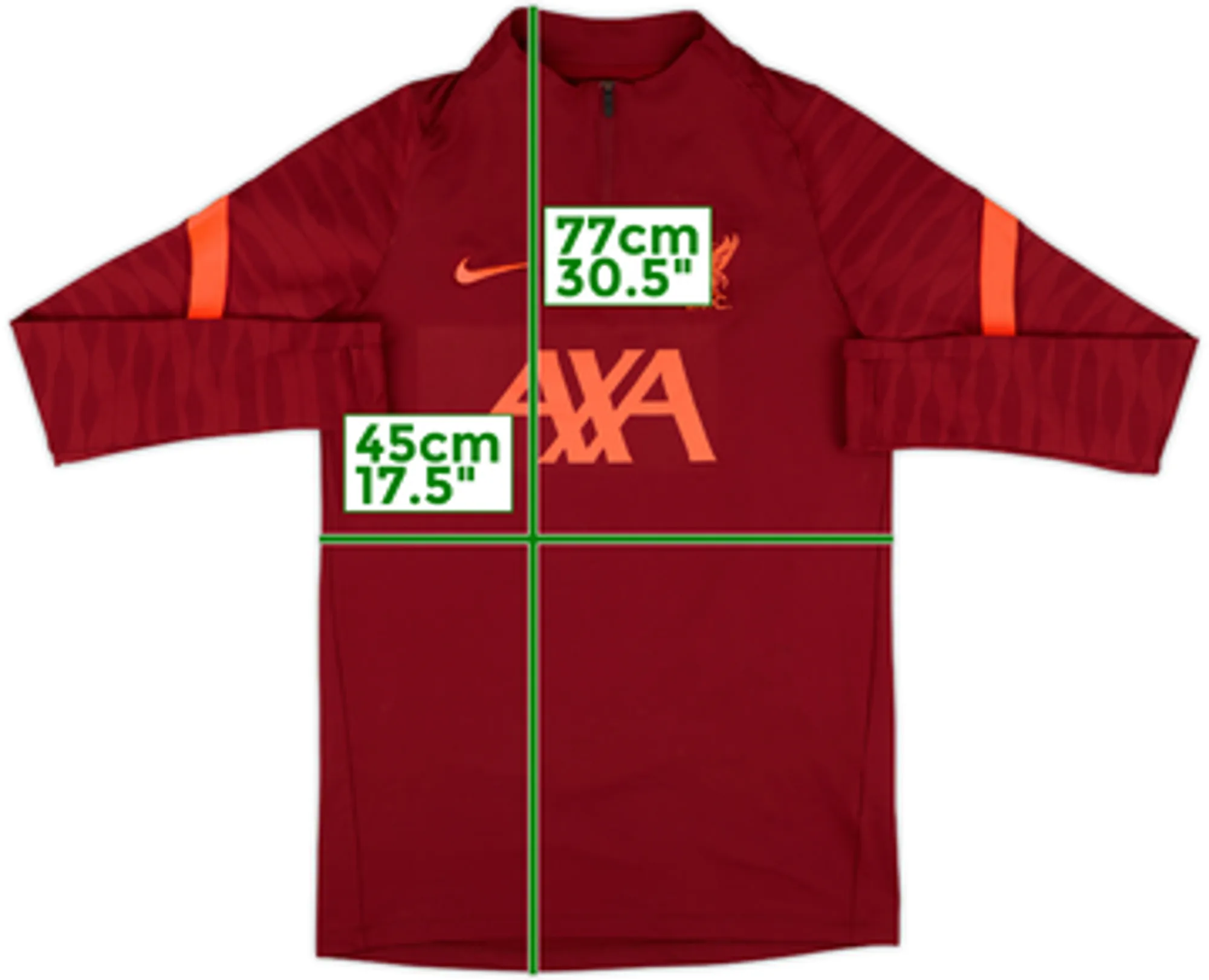 2021-22 Liverpool Nike 1/4 Zip Sweat Top - 9/10 - (S)