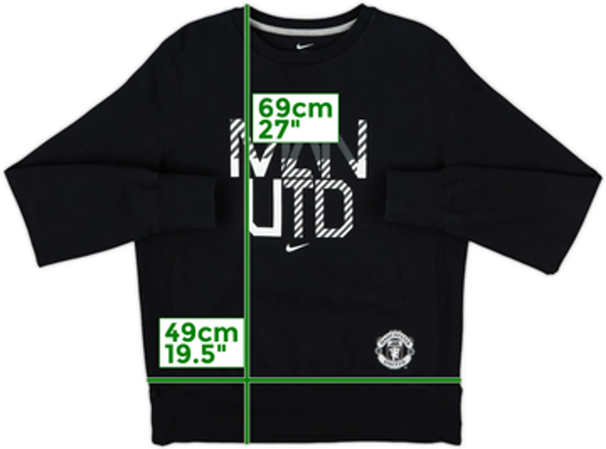 2012-13 Manchester United Nike Sweat Top - 8/10 - (M)