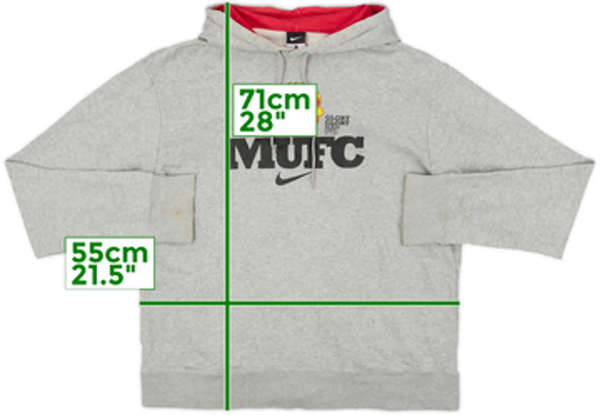 2010-11 Manchester United Nike Hooded Sweat Top - 6/10 - (L)