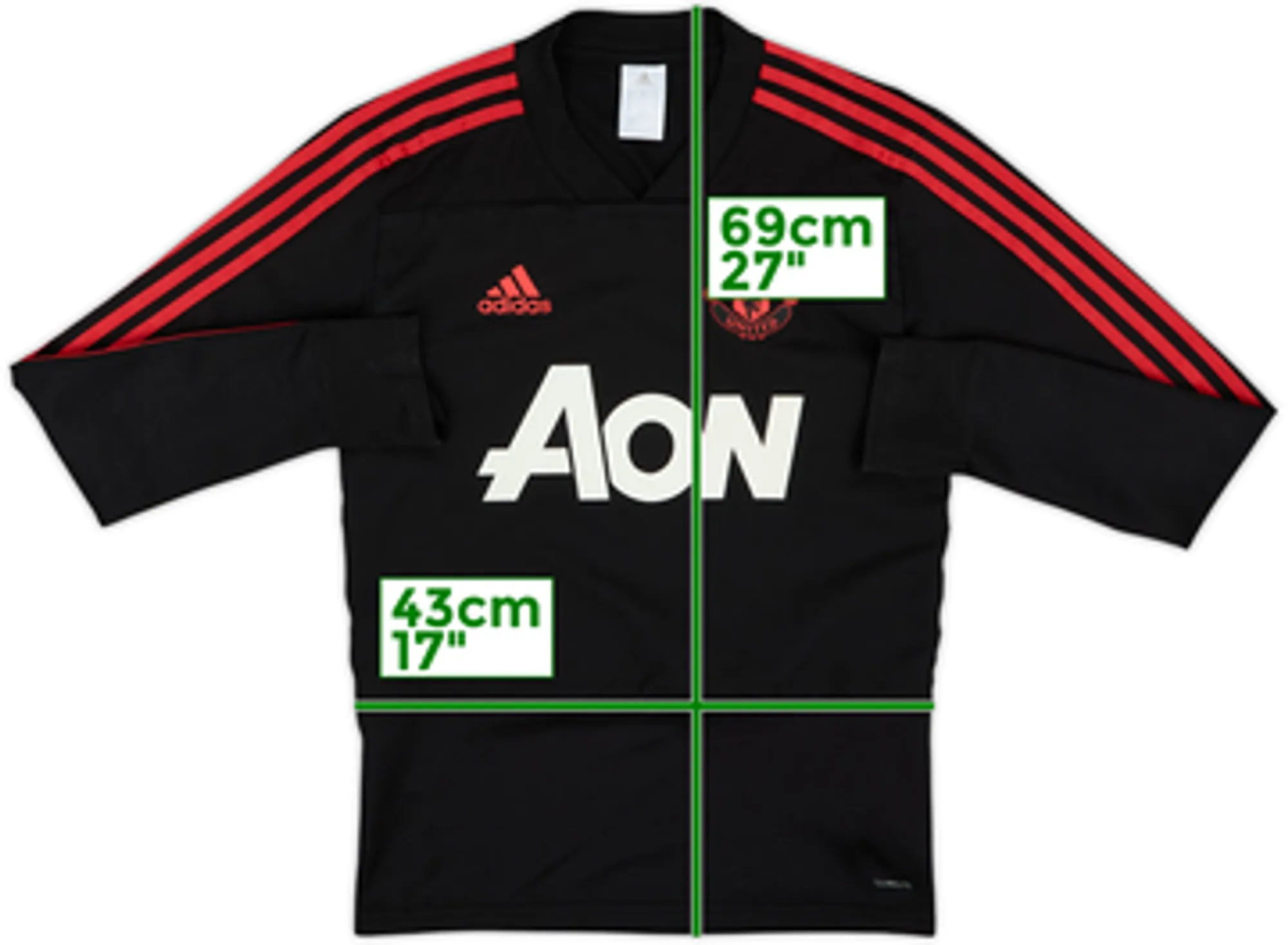 2018-19 Manchester United adidas Sweat Top - 7/10 - (L)