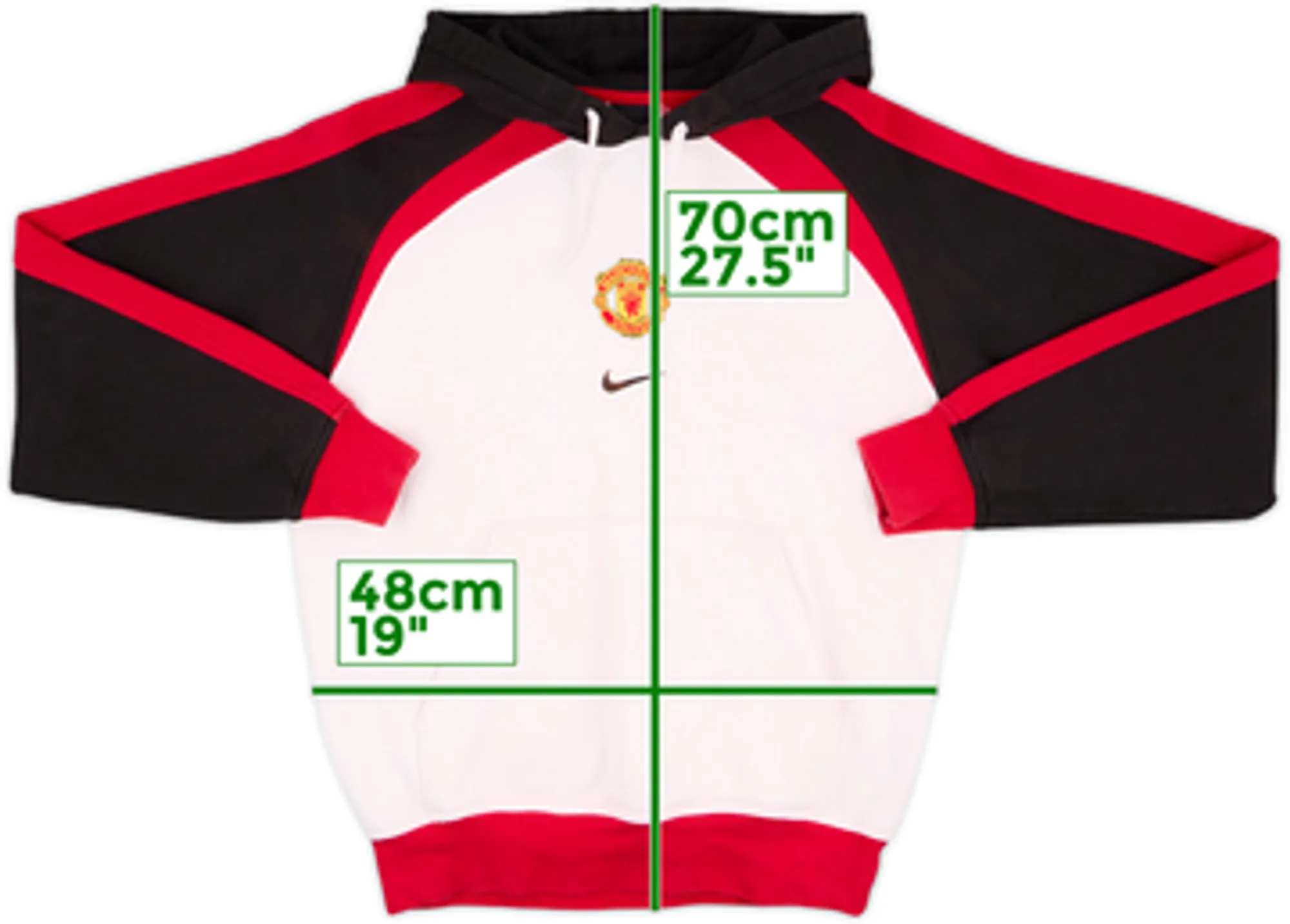 2005-06 Manchester United Nike Hooded Sweat Top - 7/10 - (M)