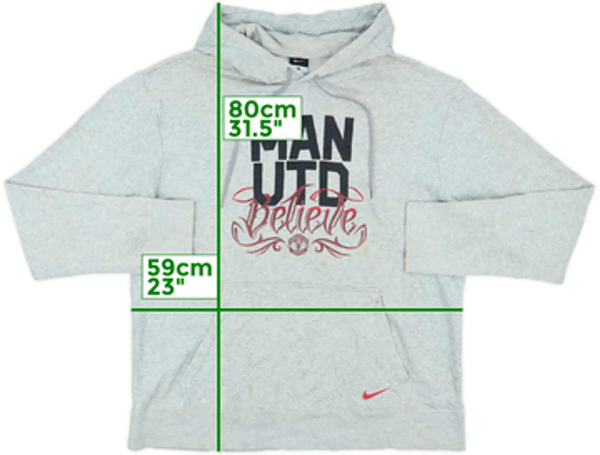 2011-12 Manchester United Nike Hooded Sweat Top - 4/10 - (XL)