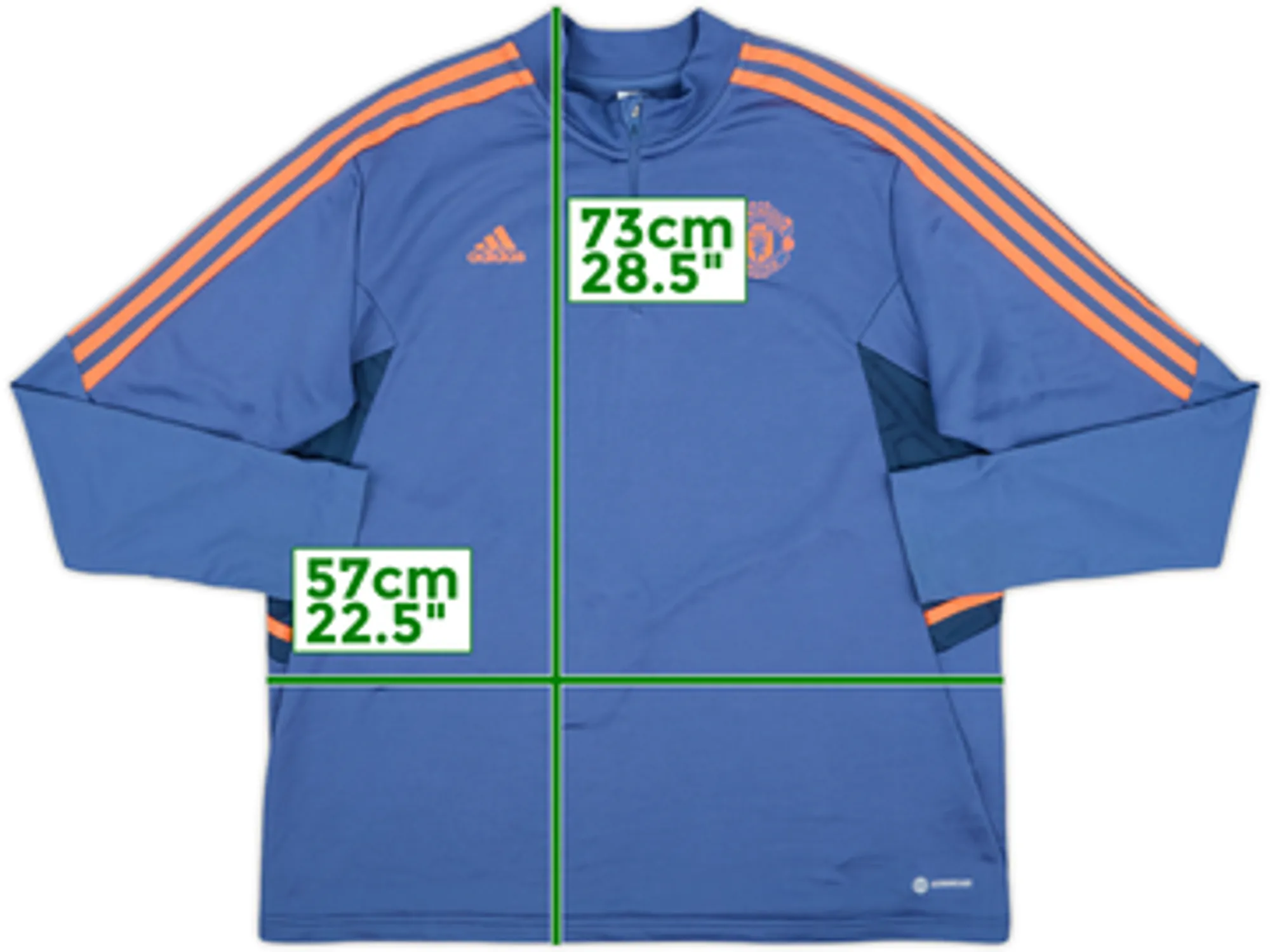 2022-23 Manchester United adidas 1/4 Zip Sweat Top - 9/10 - (Women's XXL)