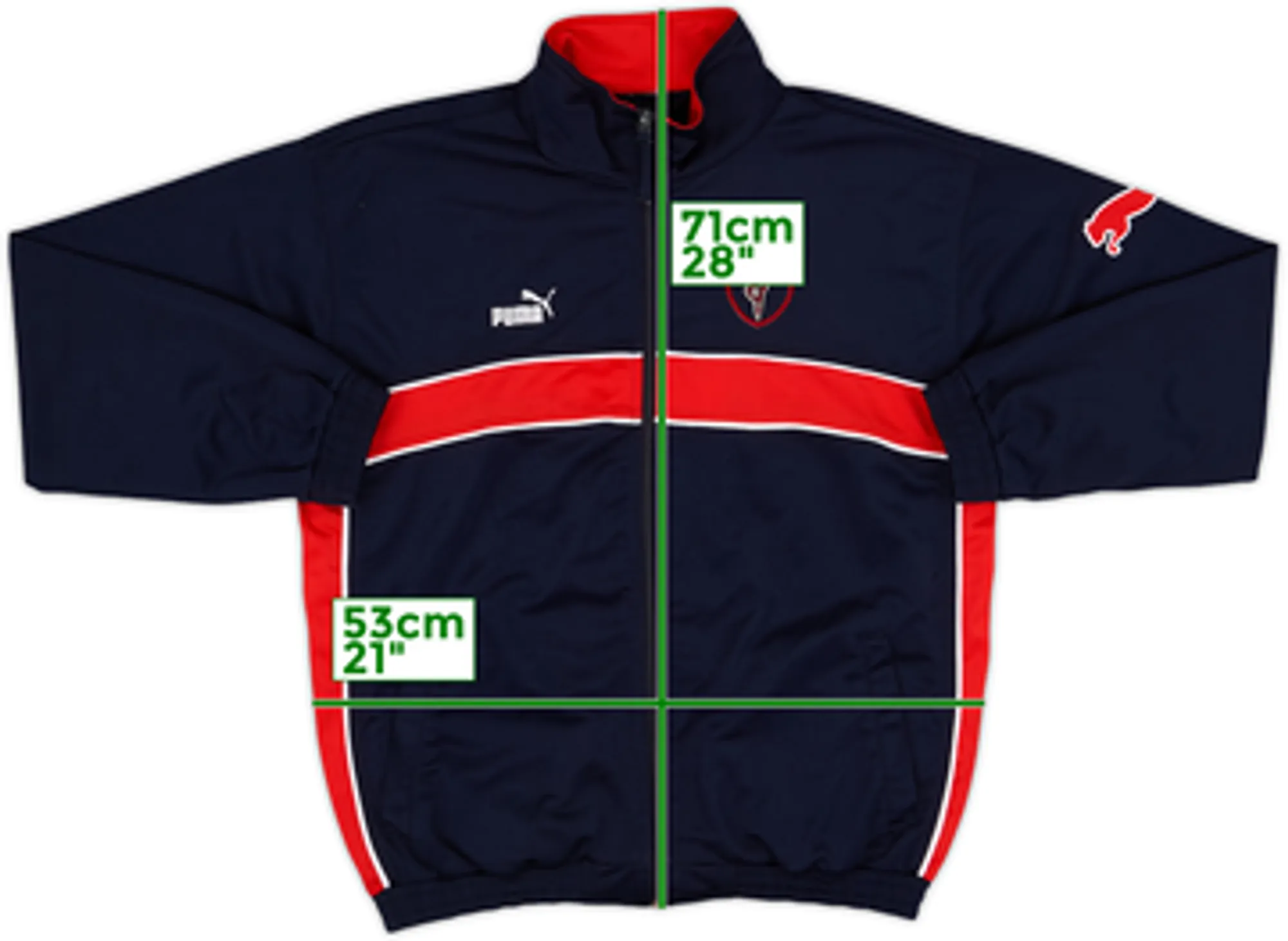 1999-00 AS Cannes Puma Track Jacket - 8/10 - (S)