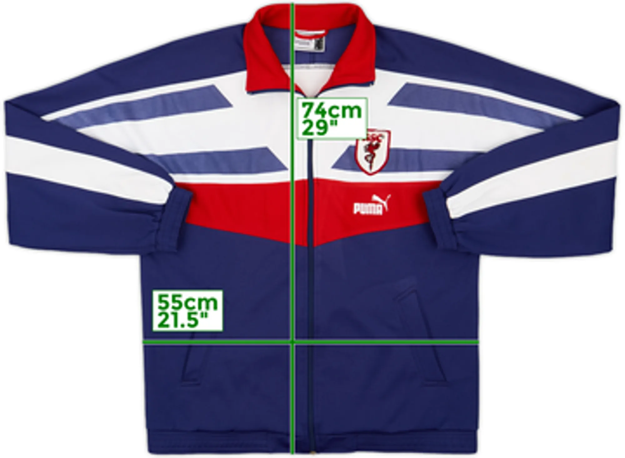 1999-00 AS Cannes Puma Track Jacket - 9/10 - (S)