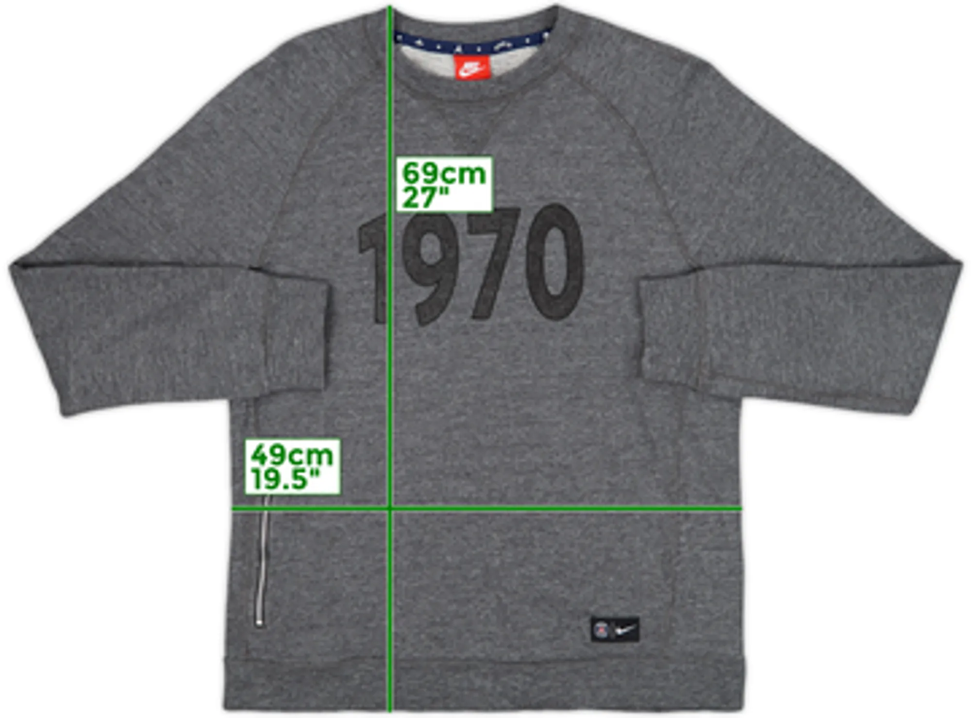 2016-17 Paris Saint-Germain '1970' Nike Sweat Top - 8/10 - (M)