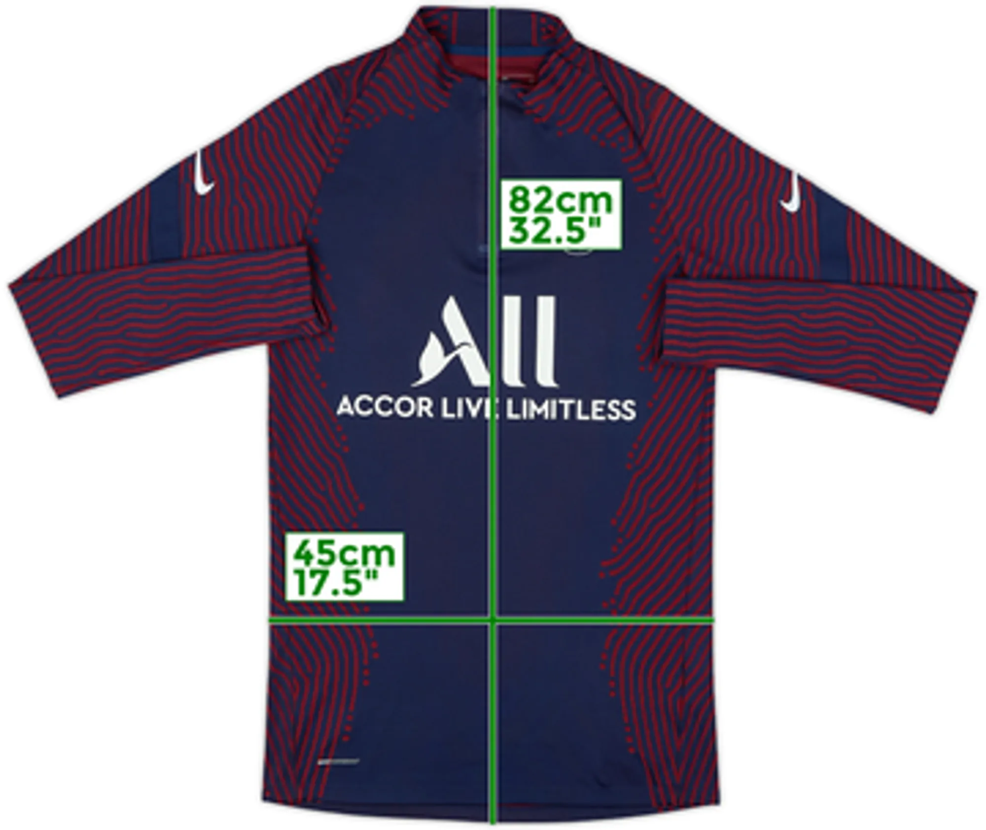 2020-21 Paris Saint-Germain Player Issue Nike 1/4 Zip Sweat Top - 8/10 - (S)