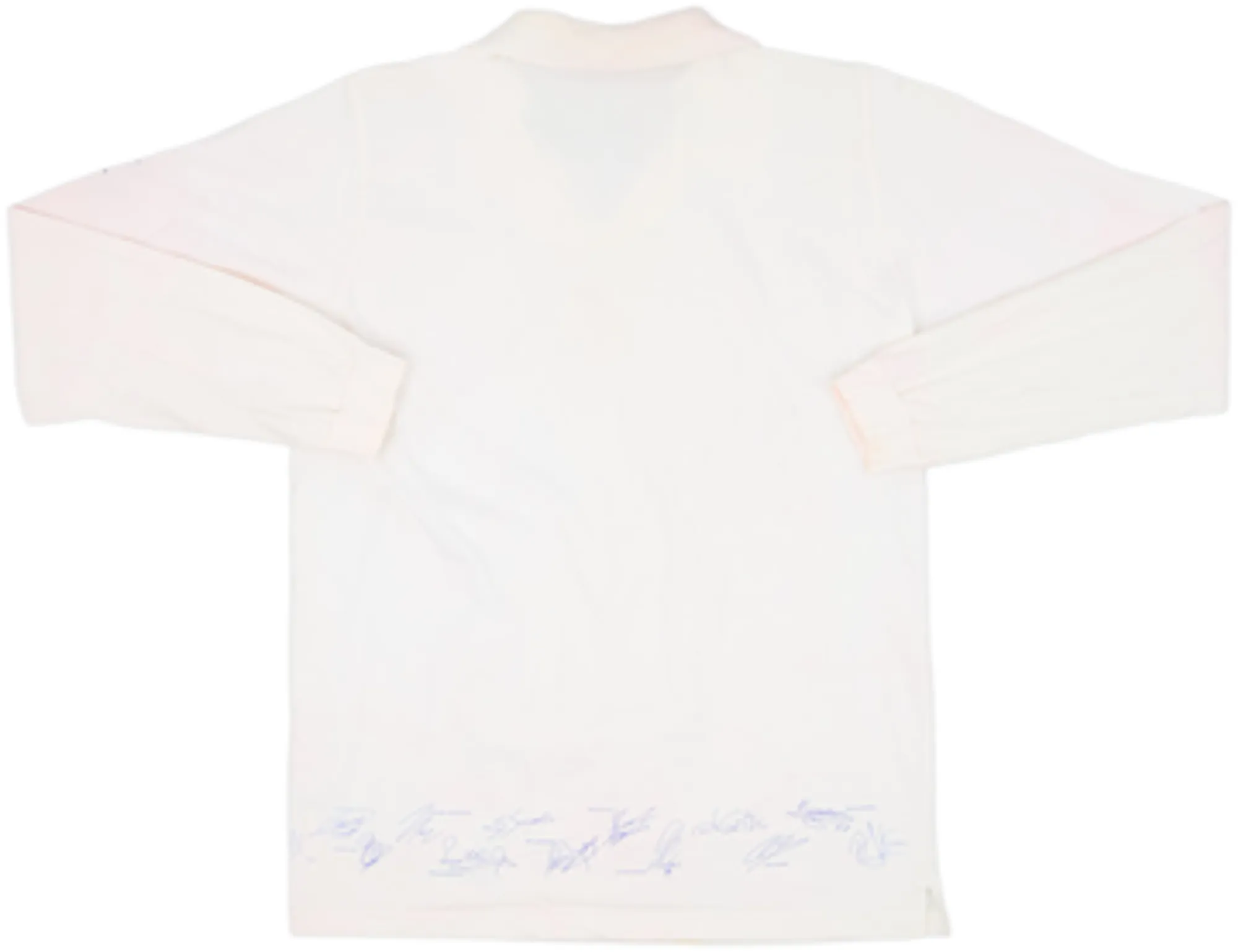 2002-03 Real Madrid 'Signed' Cotton L/S Shirt - 5/10 - (L)