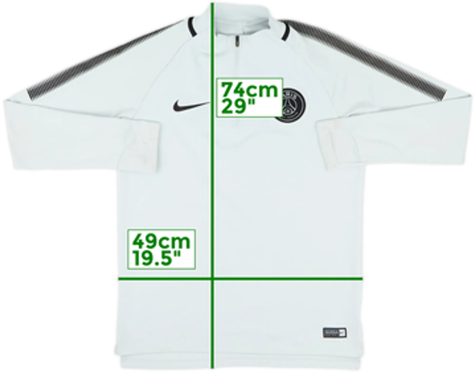 2017-18 Paris Saint-Germain Nike 1/4 Zip Sweat Top - 9/10 - (M)