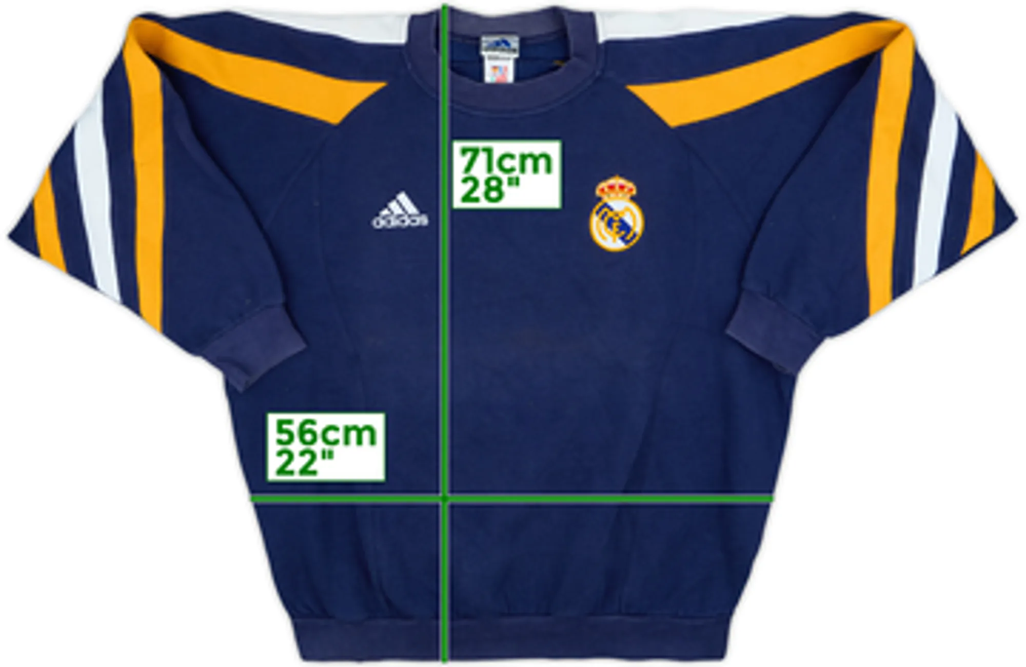 1998-99 Real Madrid adidas Sweat Top - 7/10 - (M/L)
