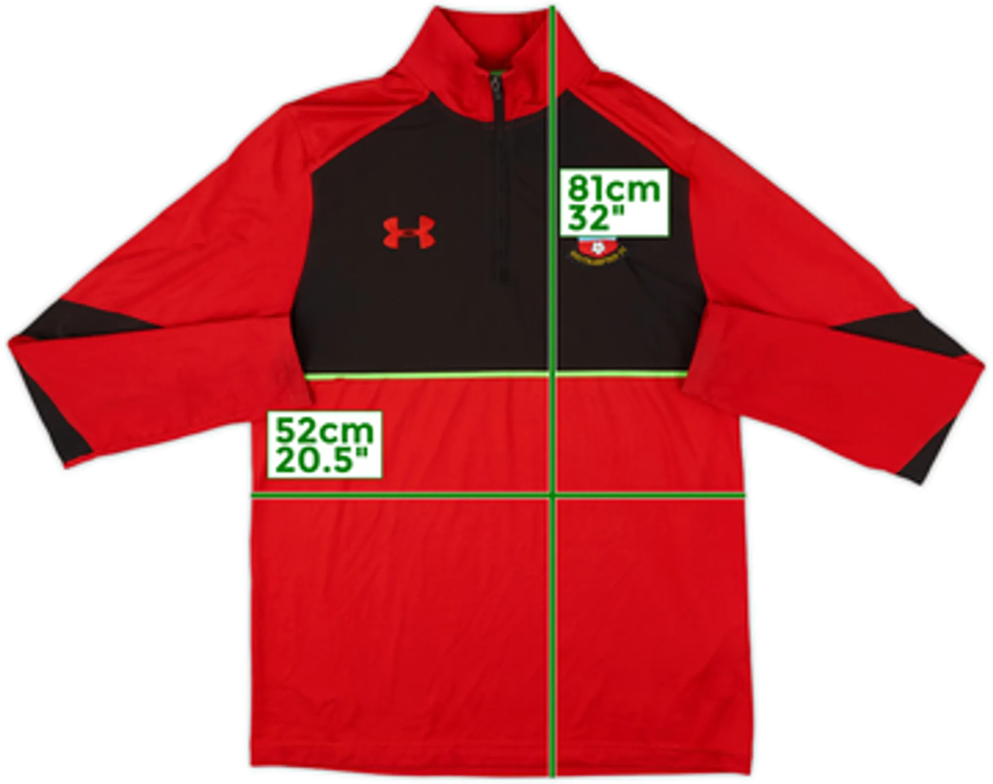 2018-19 Southampton Under Armour 1/4 Zip Sweat Top - 9/10 - (M)