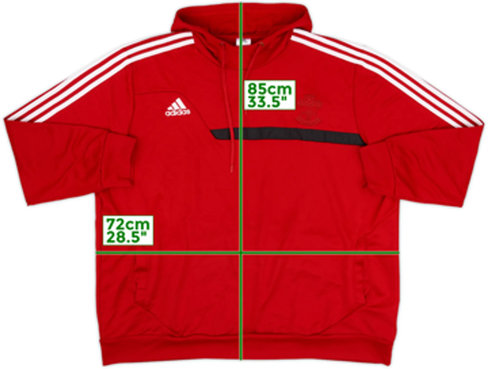 2013-14 Southampton adidas Hooded Sweat Top - 8/10 - (3XL)