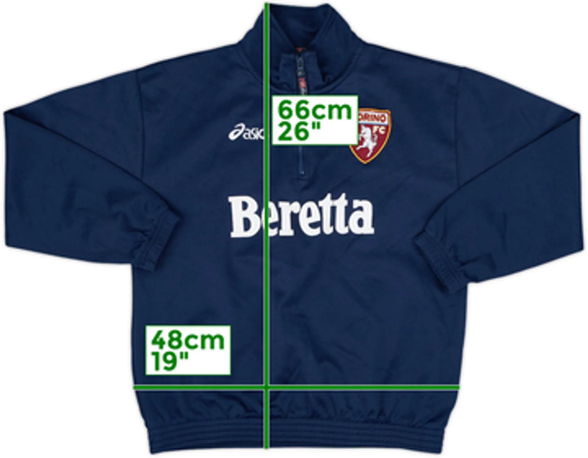 2005-06 Torino Asics 1/4 Zip Sweat Top - 6/10 - (XL.Boys)