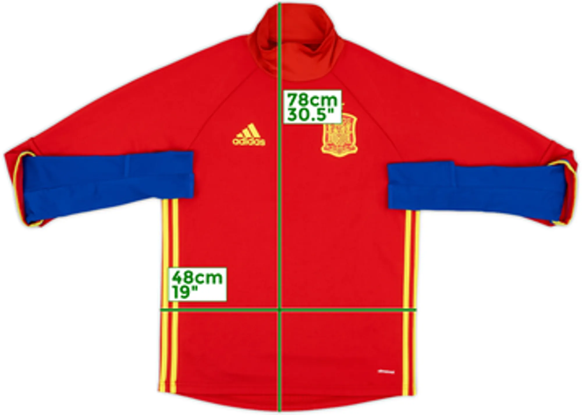 2015-16 Spain adidas Sweat Top - 10/10 - (S)