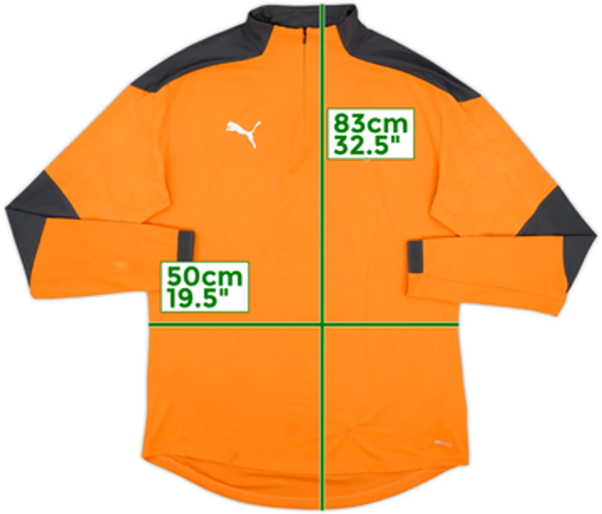2020-21 Valencia Puma 1/4 Zip Sweat Top - 8/10 - (L)