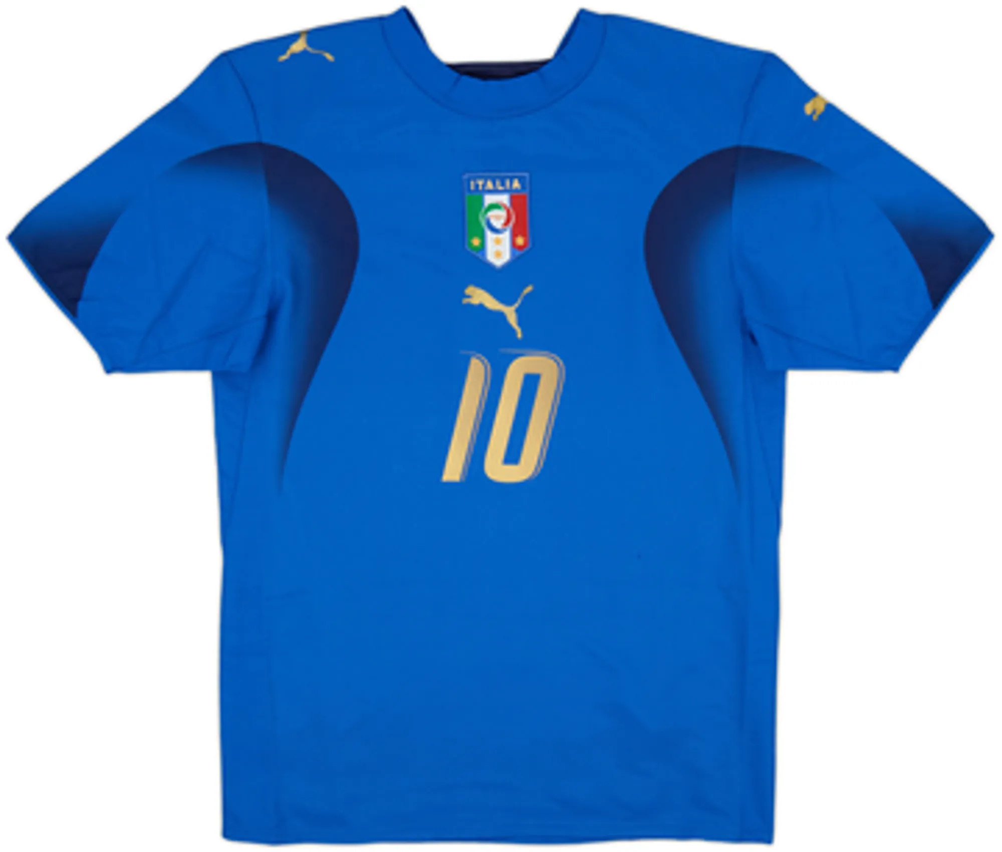 2006 Italy Basic Home Shirt Totti #10 - 7/10 - (L)