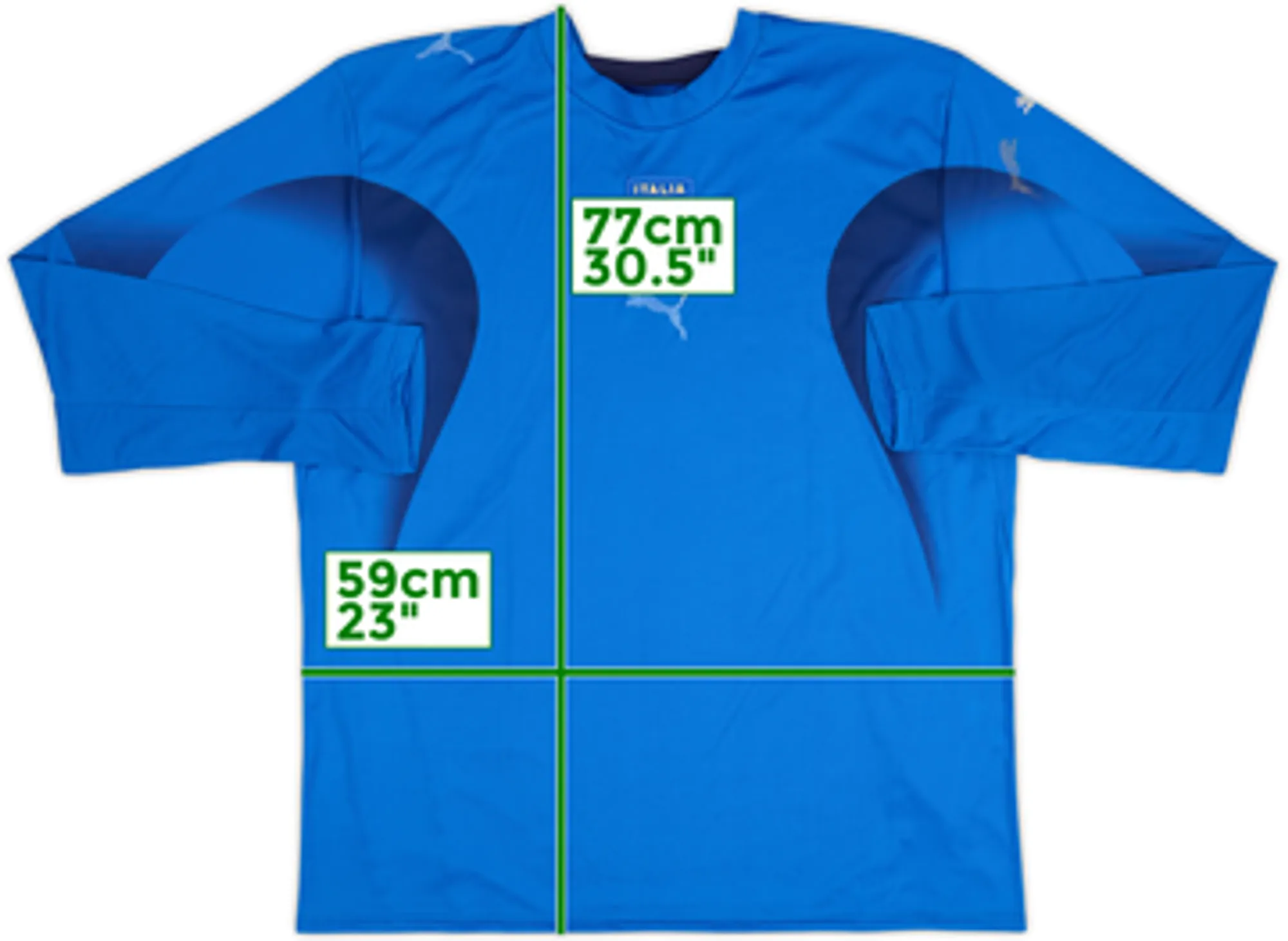 2006 Italy Home L/S Shirt - 4/10 - (L)