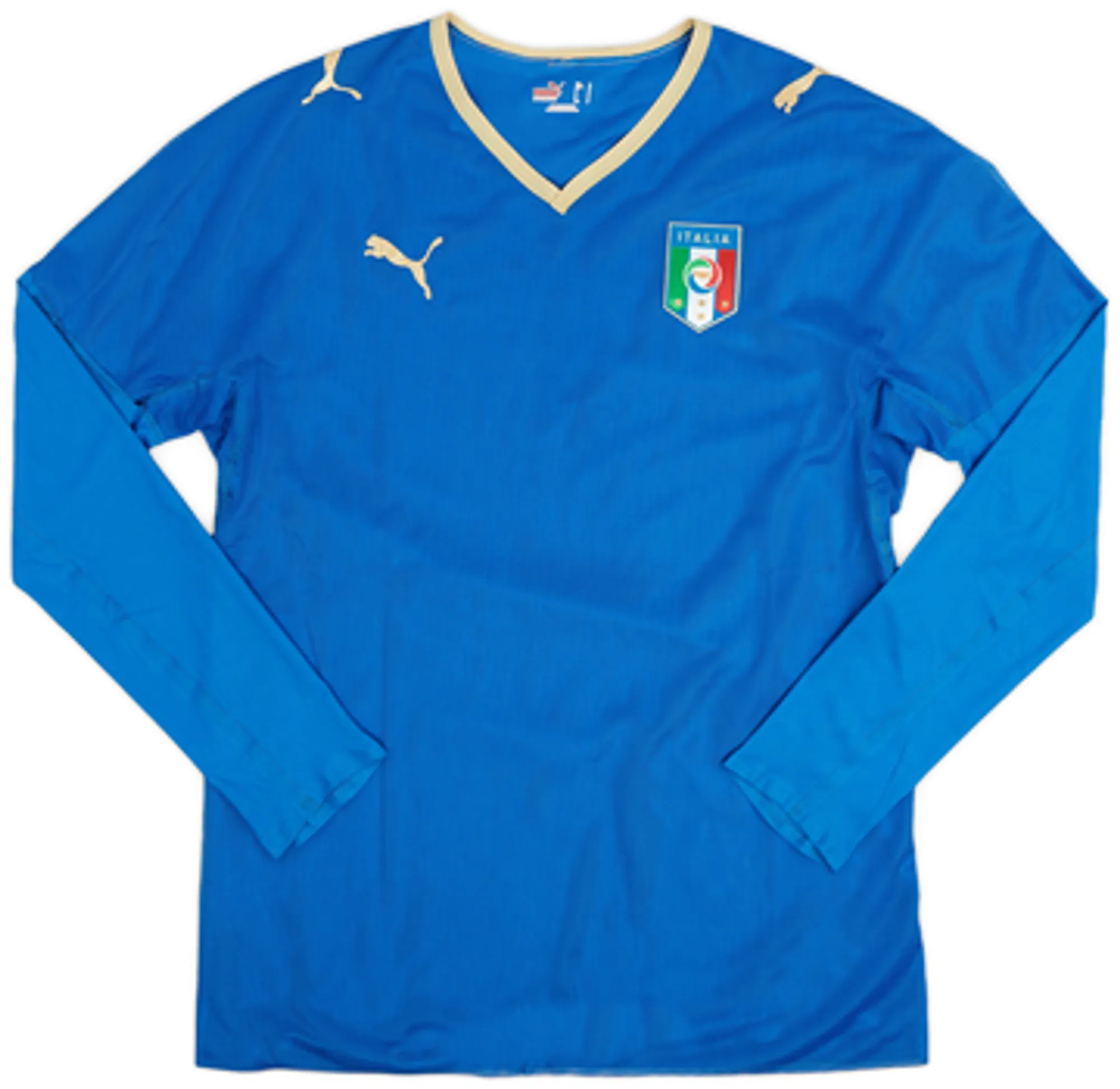 2007-08 Italy Player Issue Home L/S Shirt - 5/10 - (L)