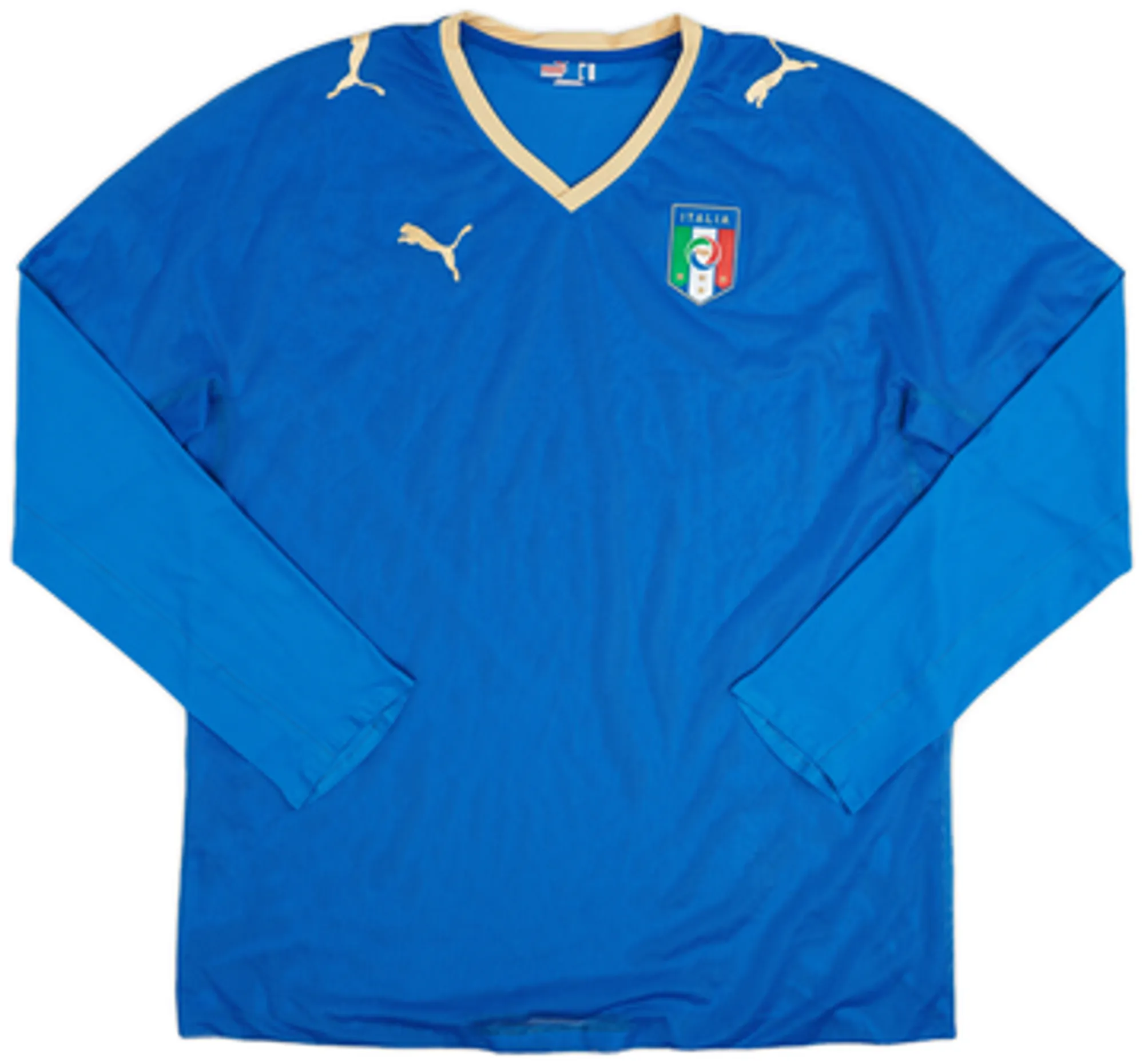 2007-08 Italy Player Issue Home L/S Shirt - 9/10 - (L)
