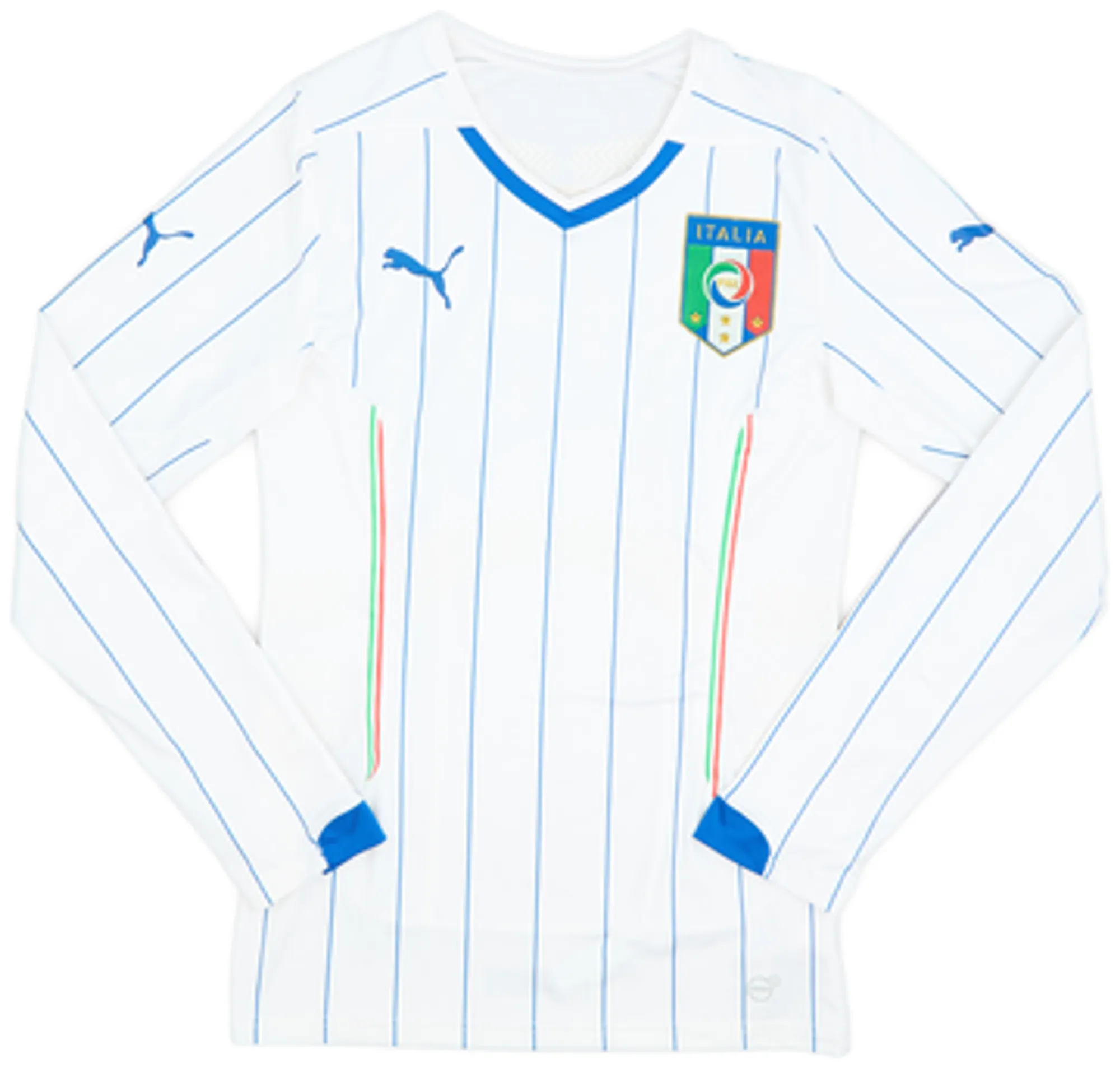 2014-15 Italy Player Issue Away L/S Shirt - 8/10 - (L)