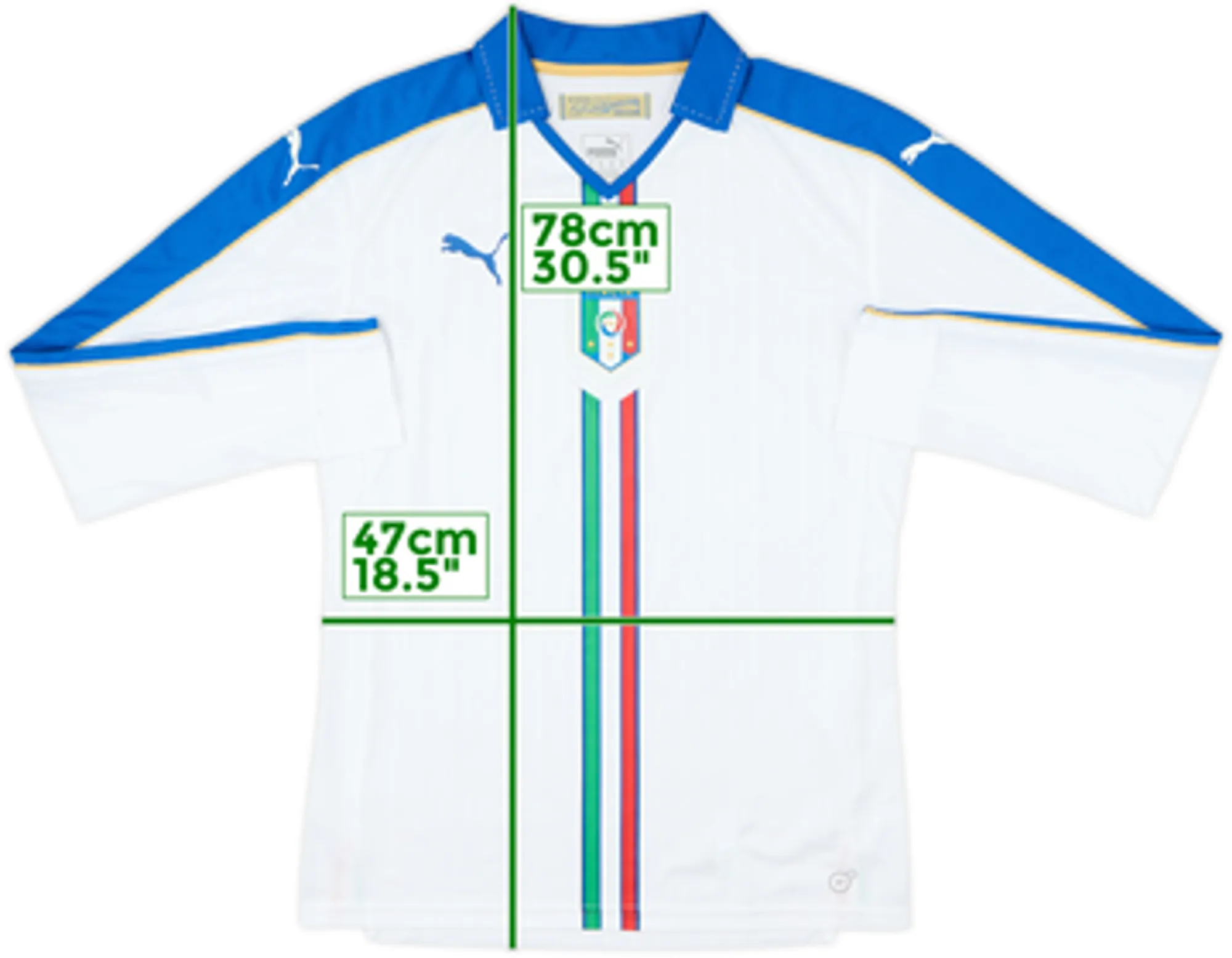 2016-17 Italy Away L/S Shirt - 10/10 - (M)