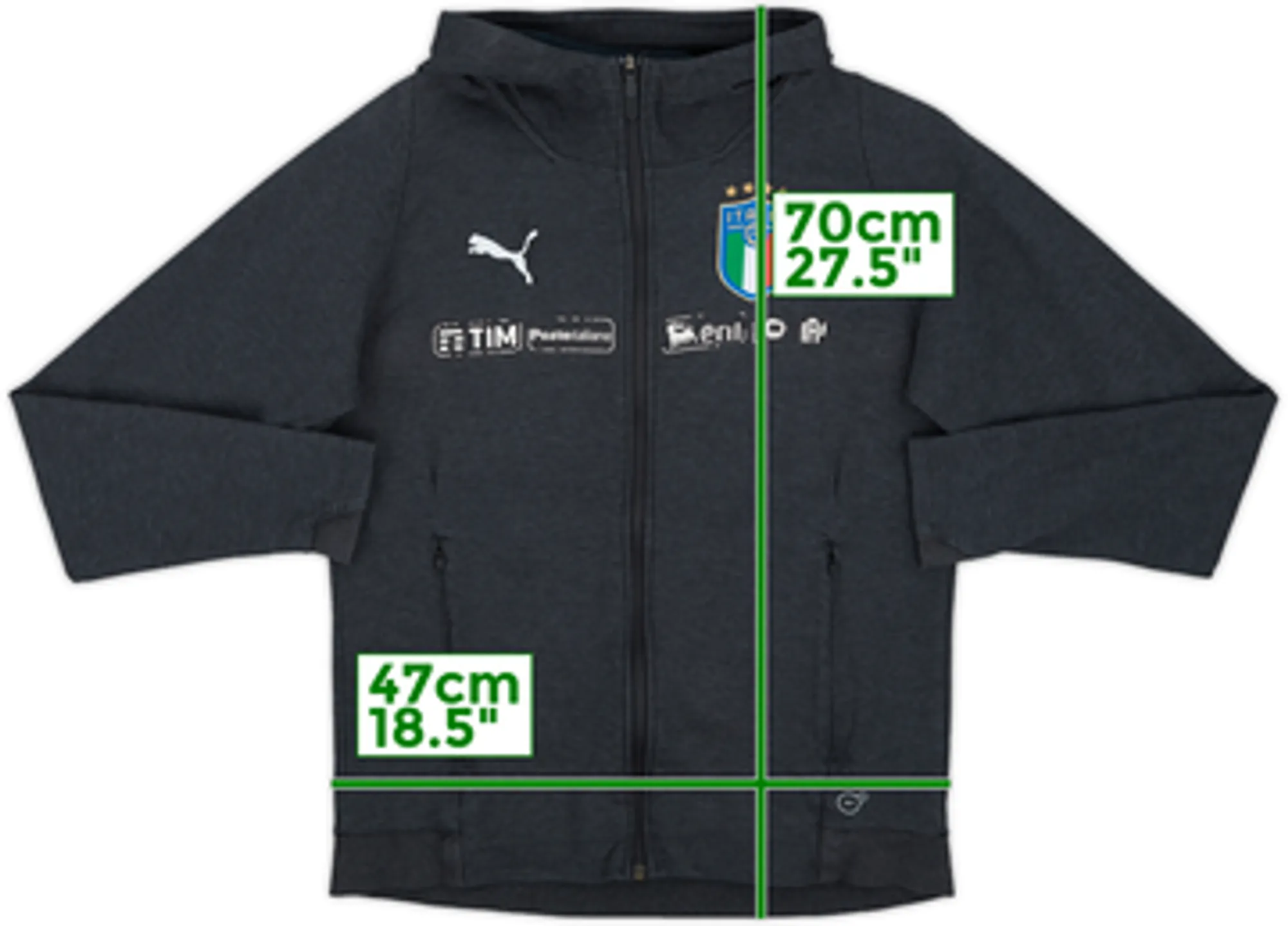 2019-20 Italy Puma Hooded Track Jacket - 6/10 - (M)