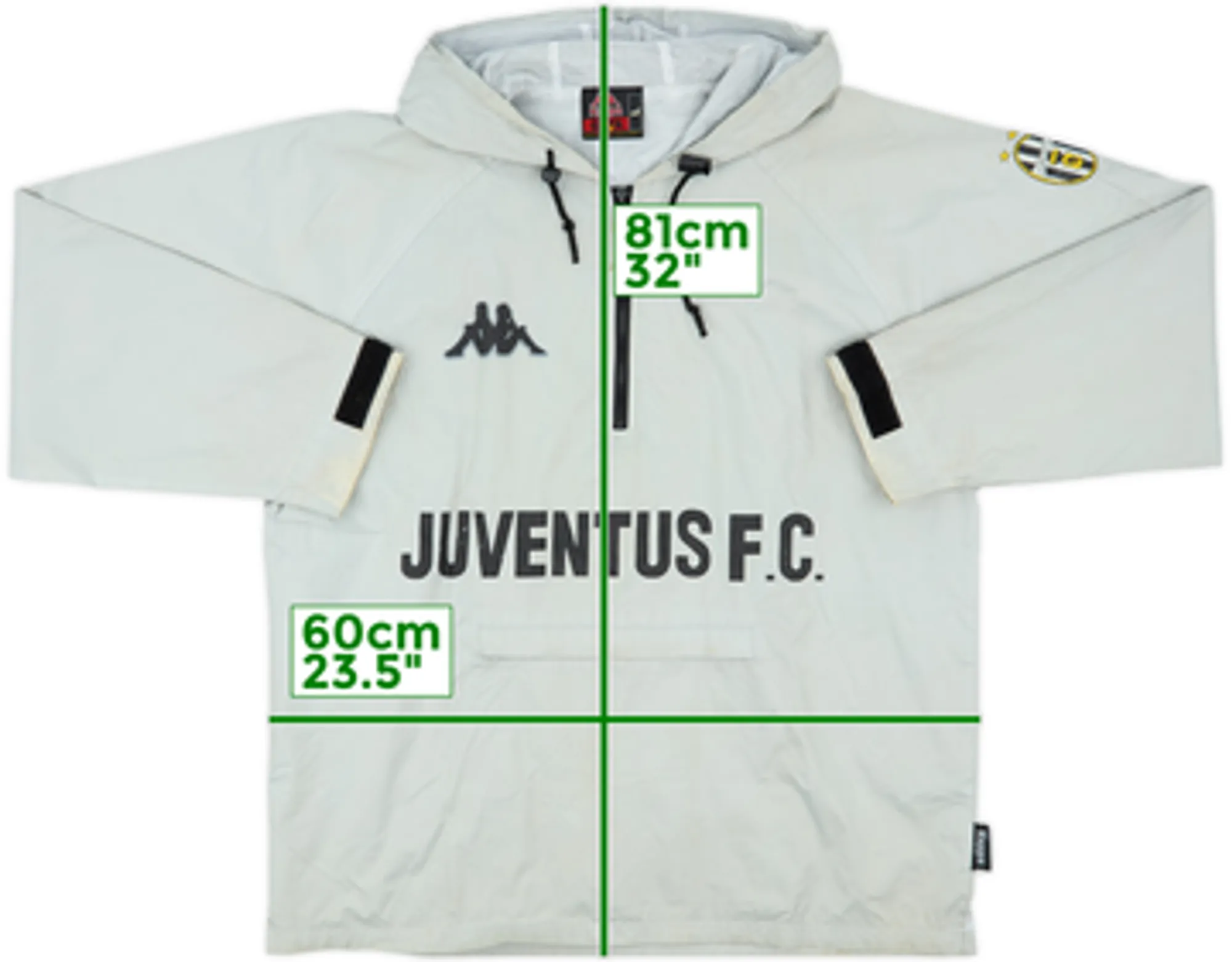 1994-95 Juventus Kappa 1/4 Zip Hooded Jacket - 7/10 - (L)
