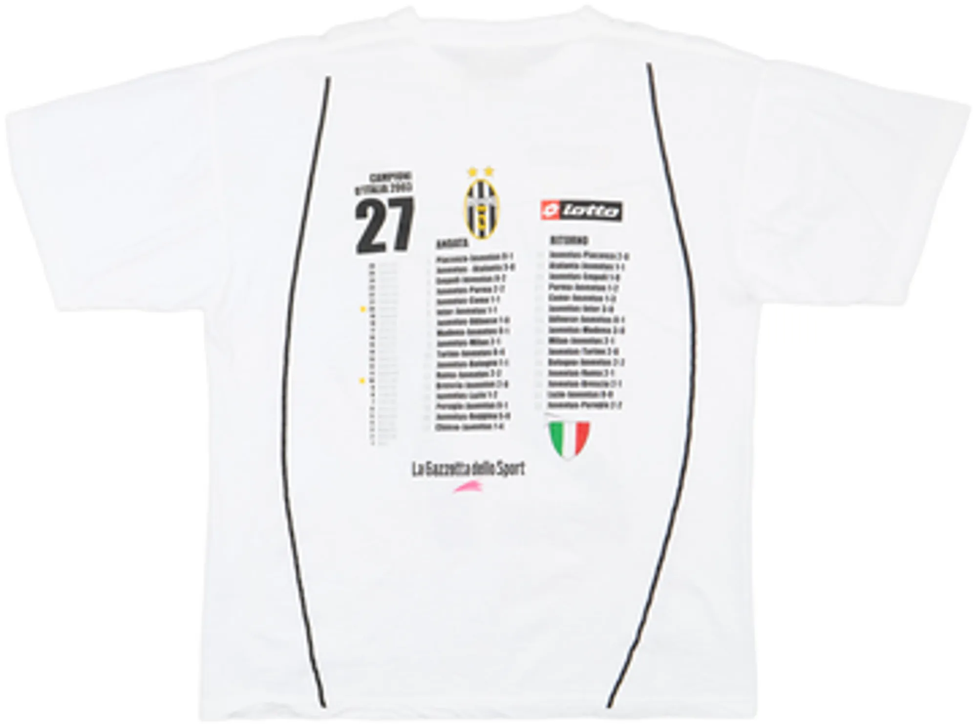 2002-03 Juventus Lotto 'Campioni D'Italia 2003' Graphic Tee - 8/10 - (XL)