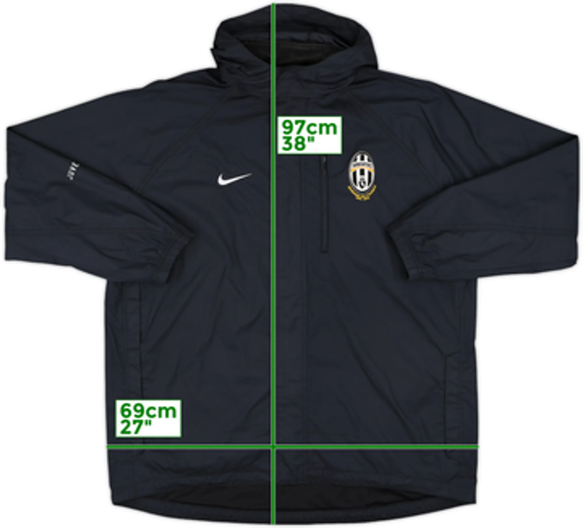 2005-06 Juventus Nike Hooded Rain Jacket - 8/10 - (M)