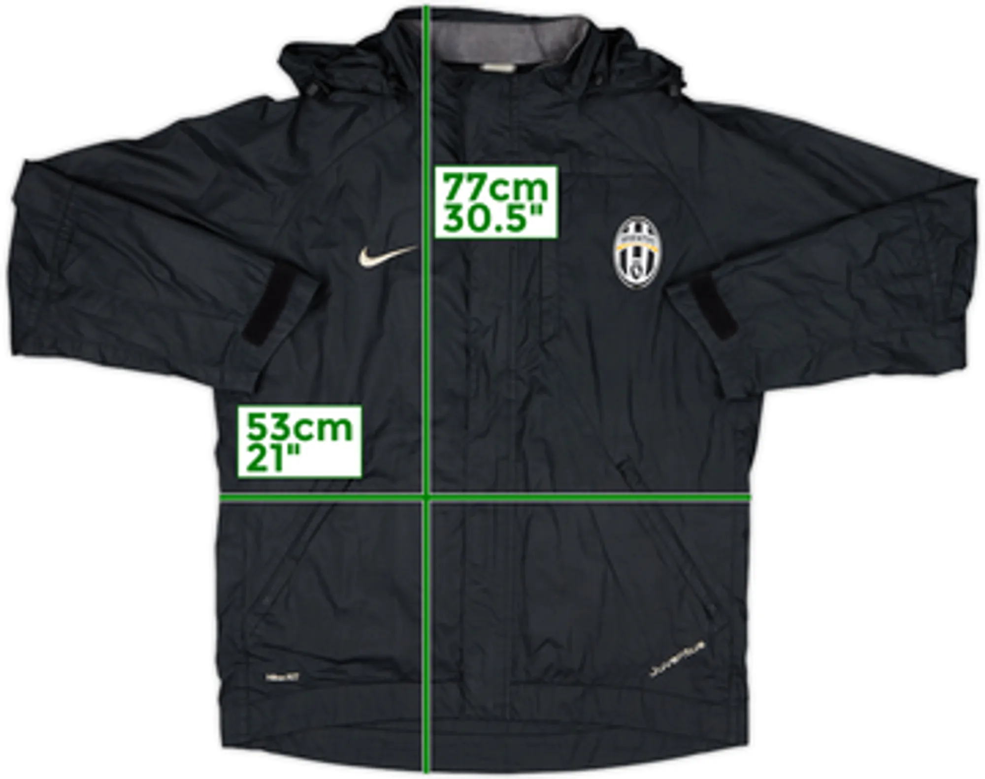 2007-08 Juventus Nike Hooded Rain Jacket - 5/10 - (S)