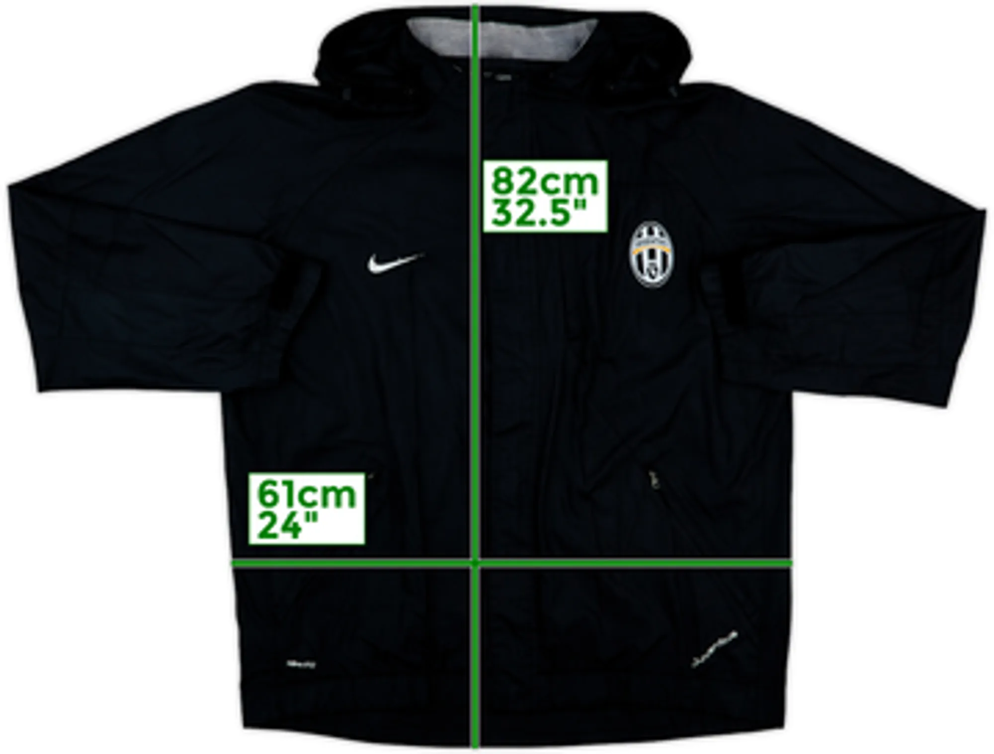 2007-08 Juventus Nike Hooded Track Jacket - 8/10 - (L)