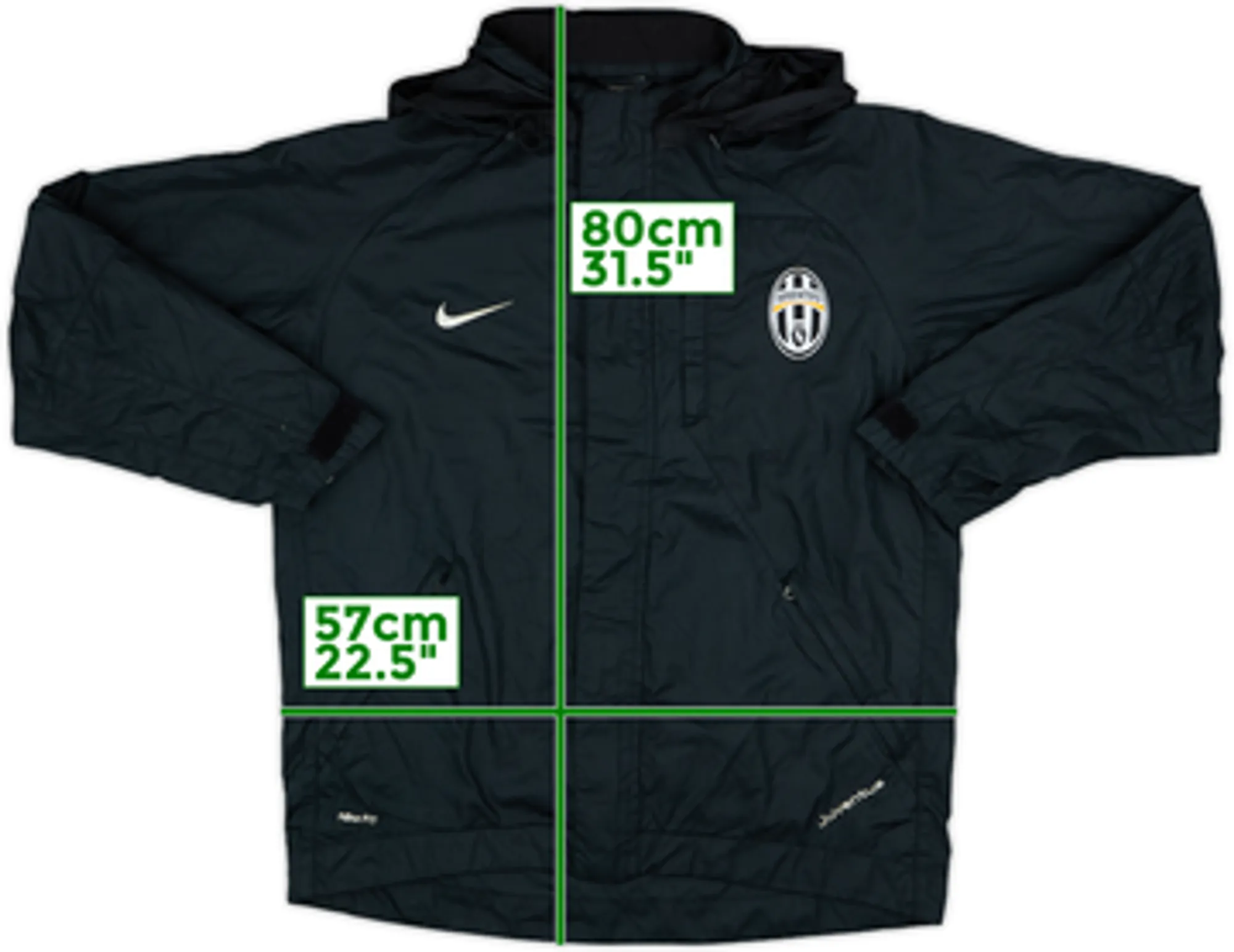 2007-08 Juventus Nike Hooded Rain Jacket - 7/10 - (M)