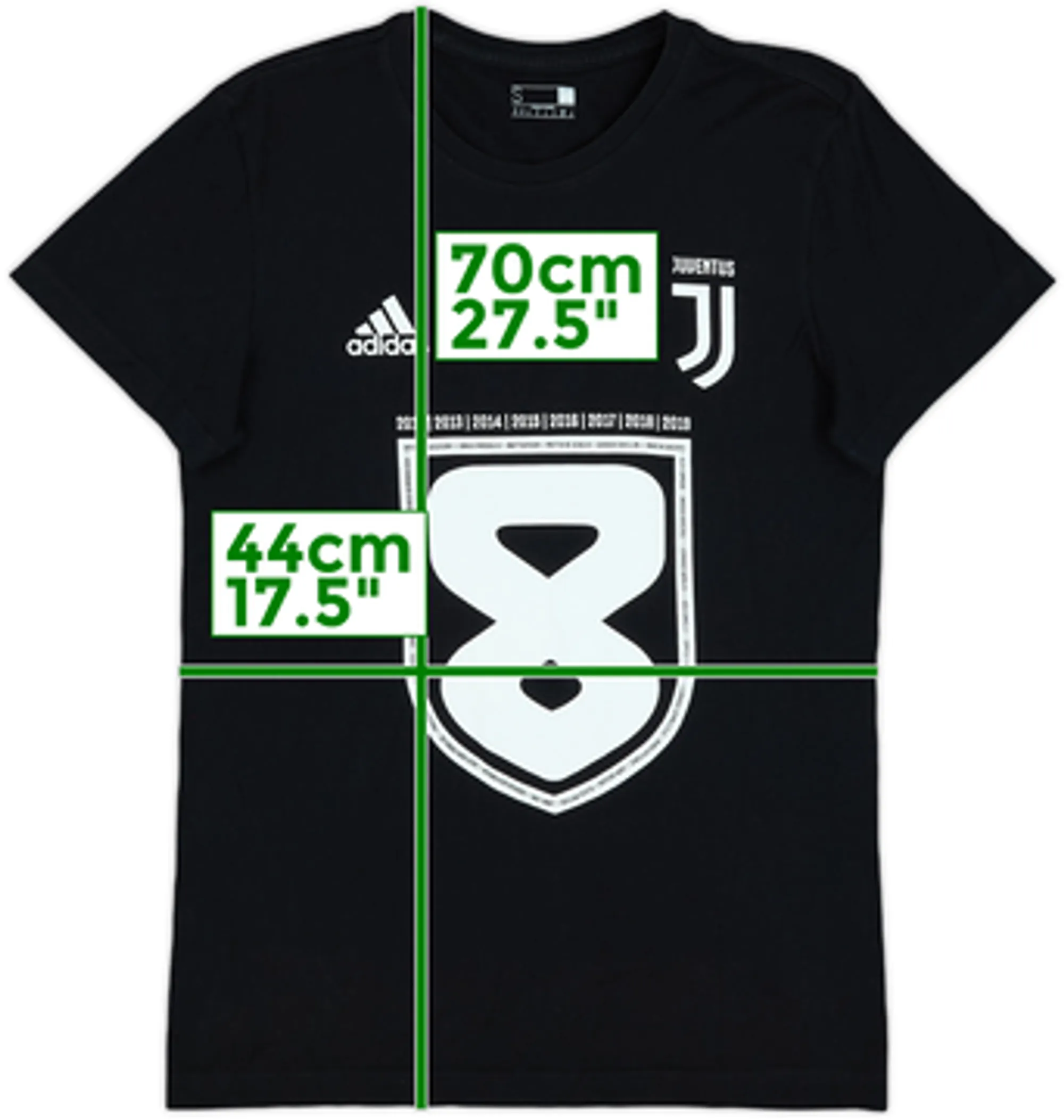 2019-20 Juventus adidas 8 Scudetti Celebratory Cotton Tee - 7/10 - (S)