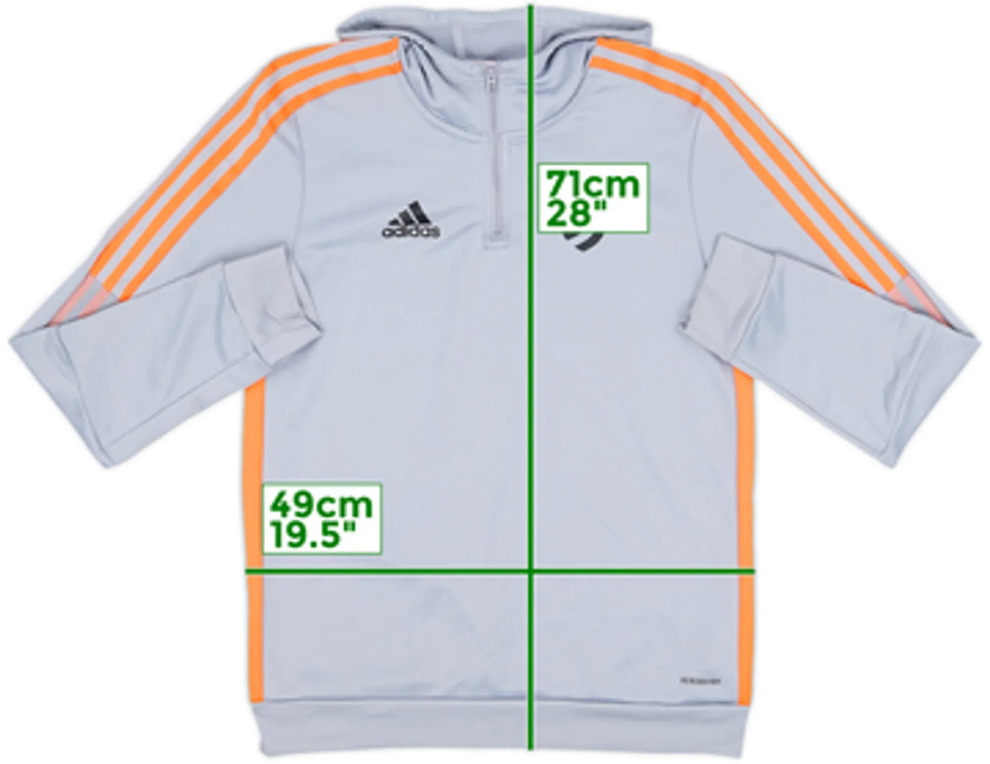 2022-23 Juventus adidas Hooded 1/4 Zip Drill Top - 8/10 - (XL.Boys)