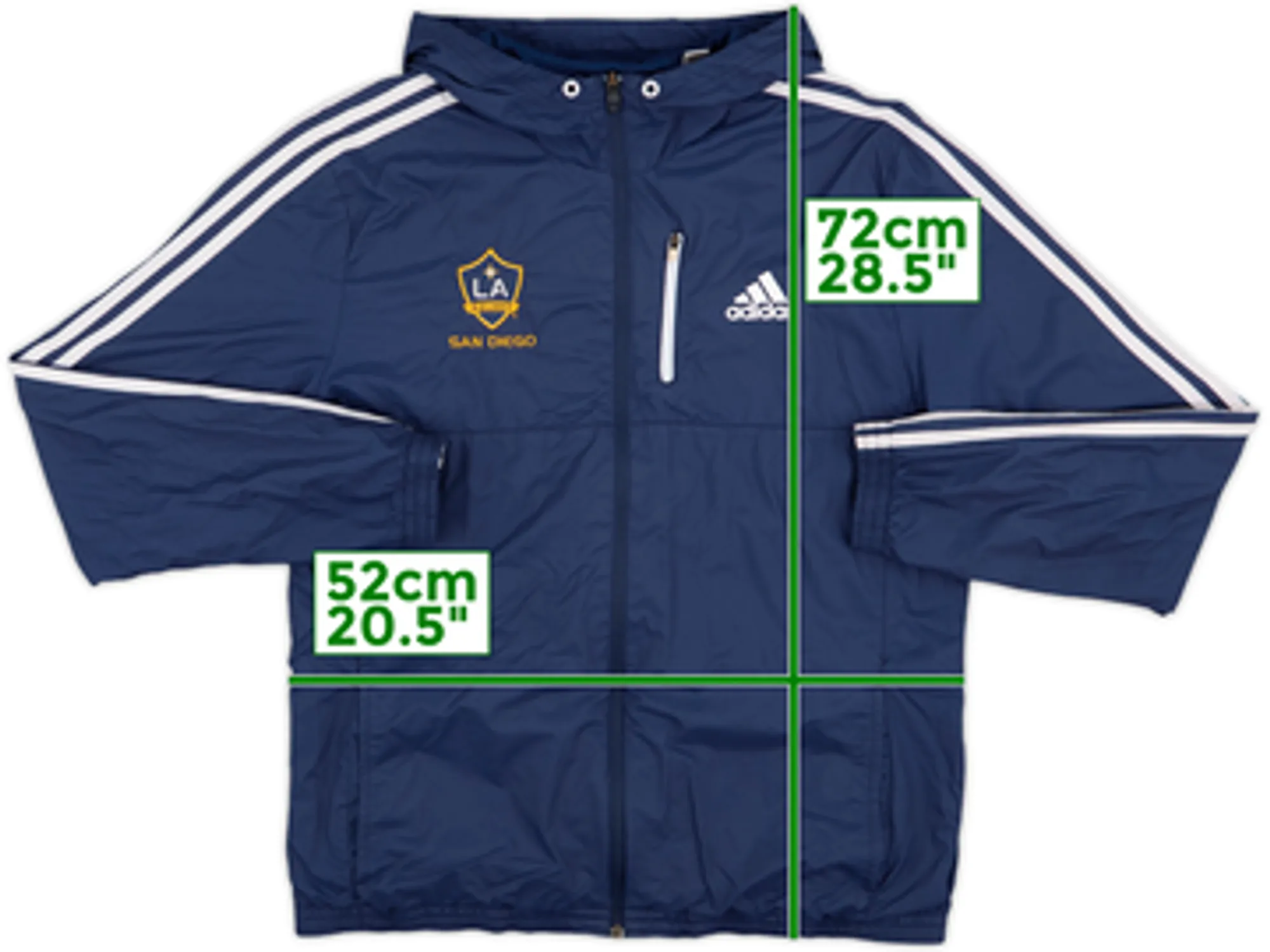 2015-16 LA Galaxy adidas Hooded Rain Jacket - 8/10 - (L)