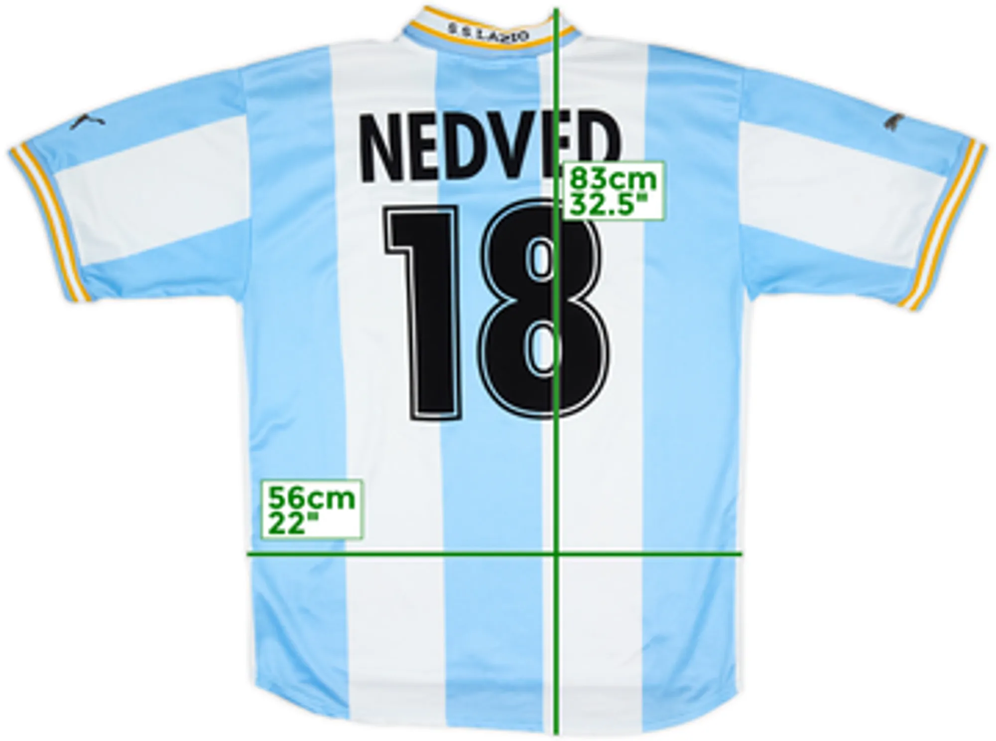 1999-00 Lazio European Home Shirt Nedved #18 - 7/10 - (XL)