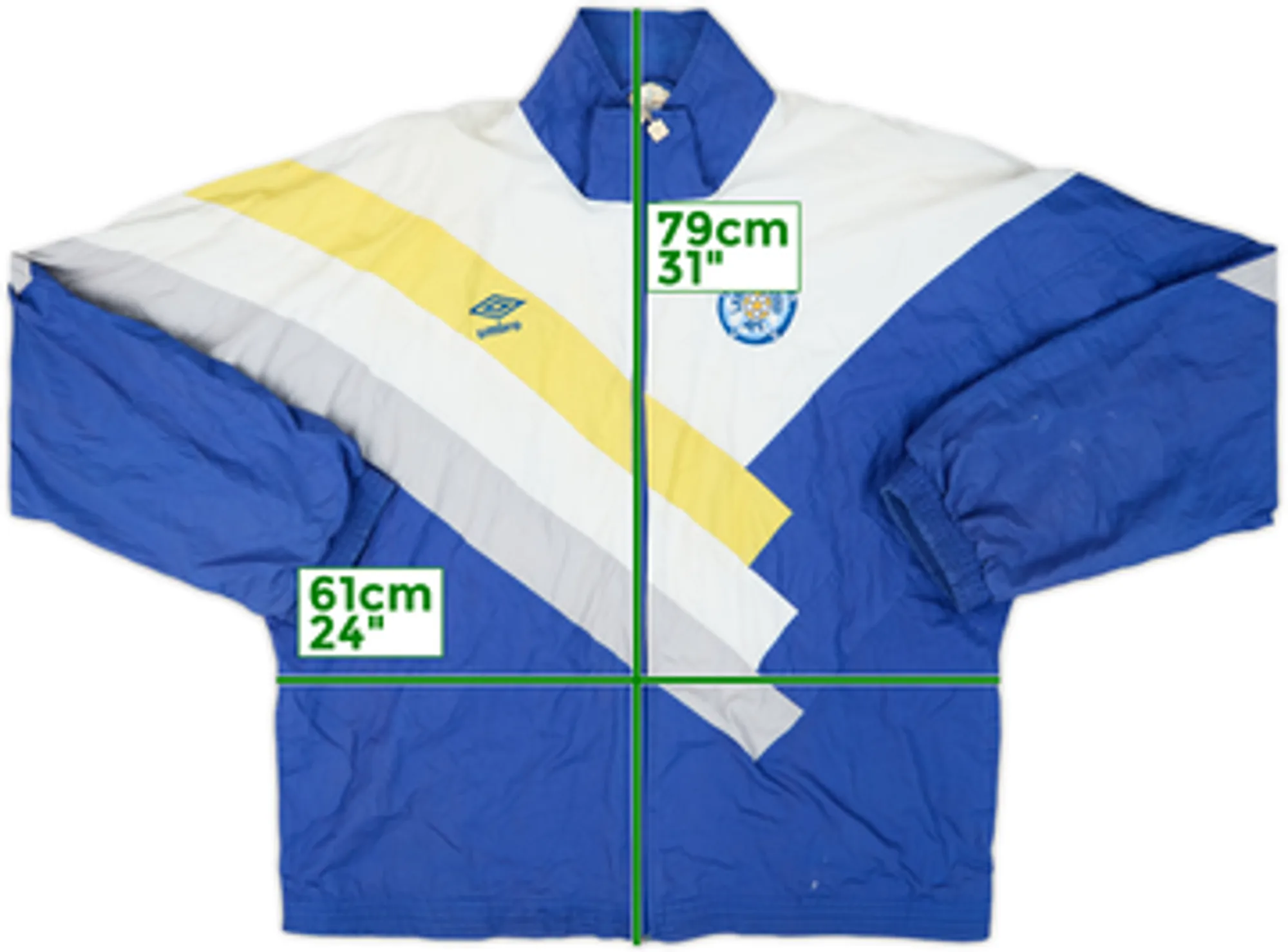 1990-91 Leeds United Umbro Track Jacket - 8/10 - (XL)
