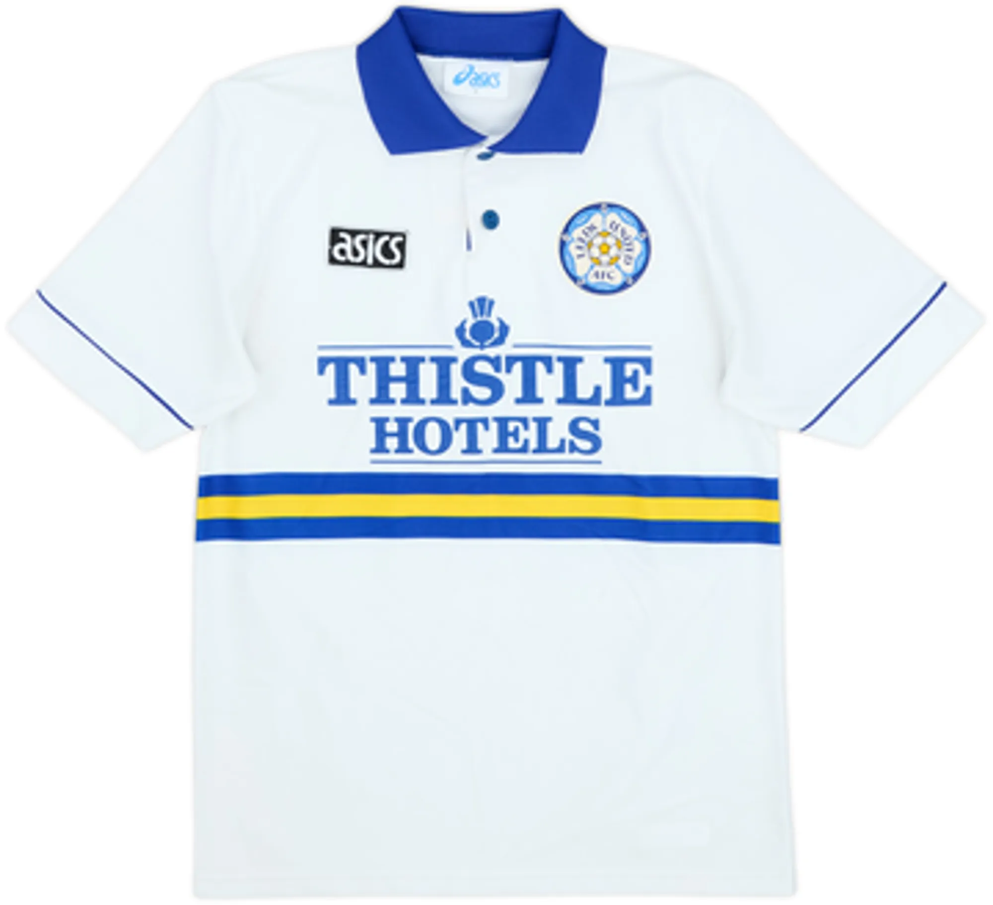 1993-95 Leeds United Home Shirt Yeboah #21 - 8/10 - (XL)