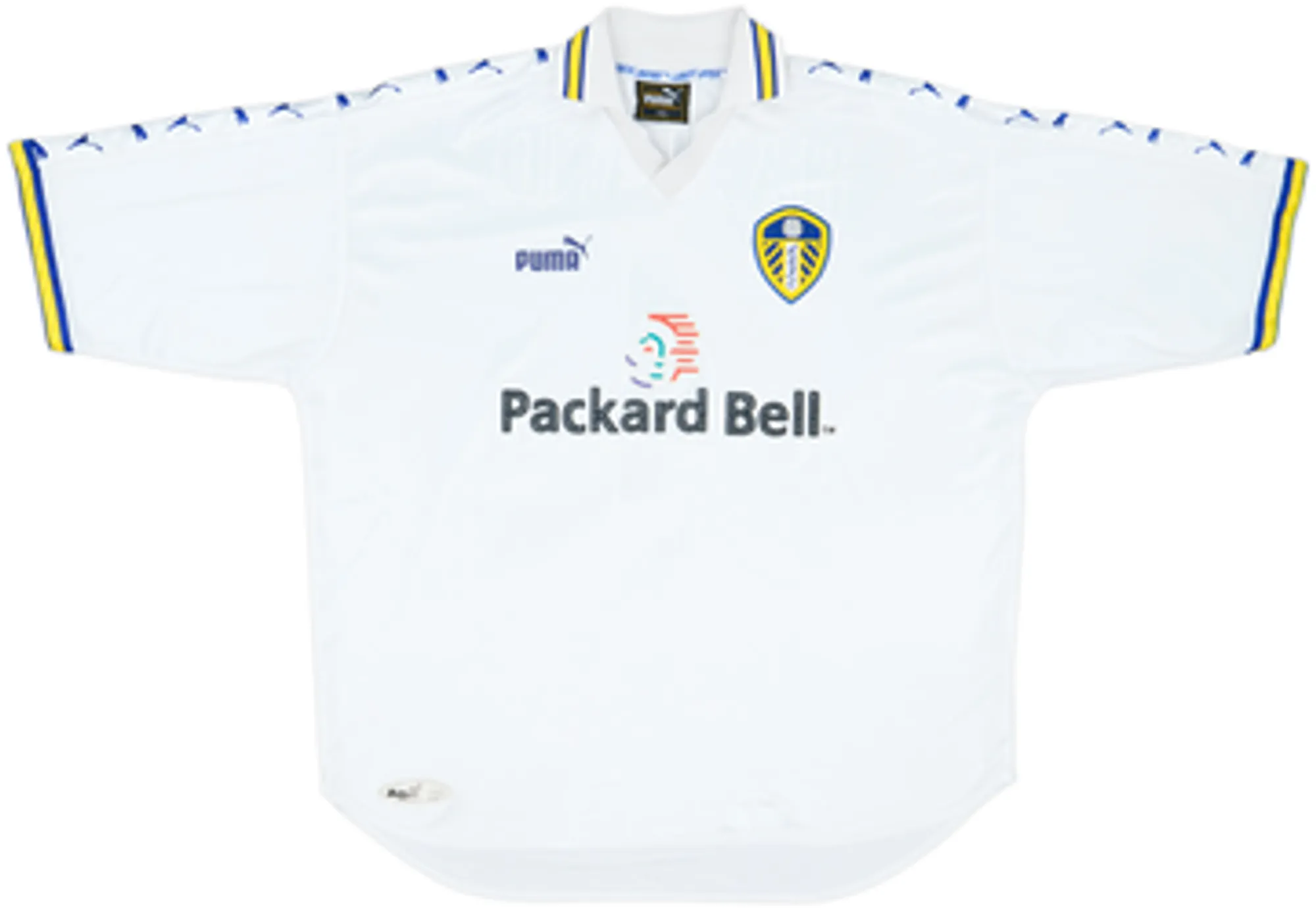 1998-00 Leeds United Home Shirt Haaland #4 - 6/10 - (L)
