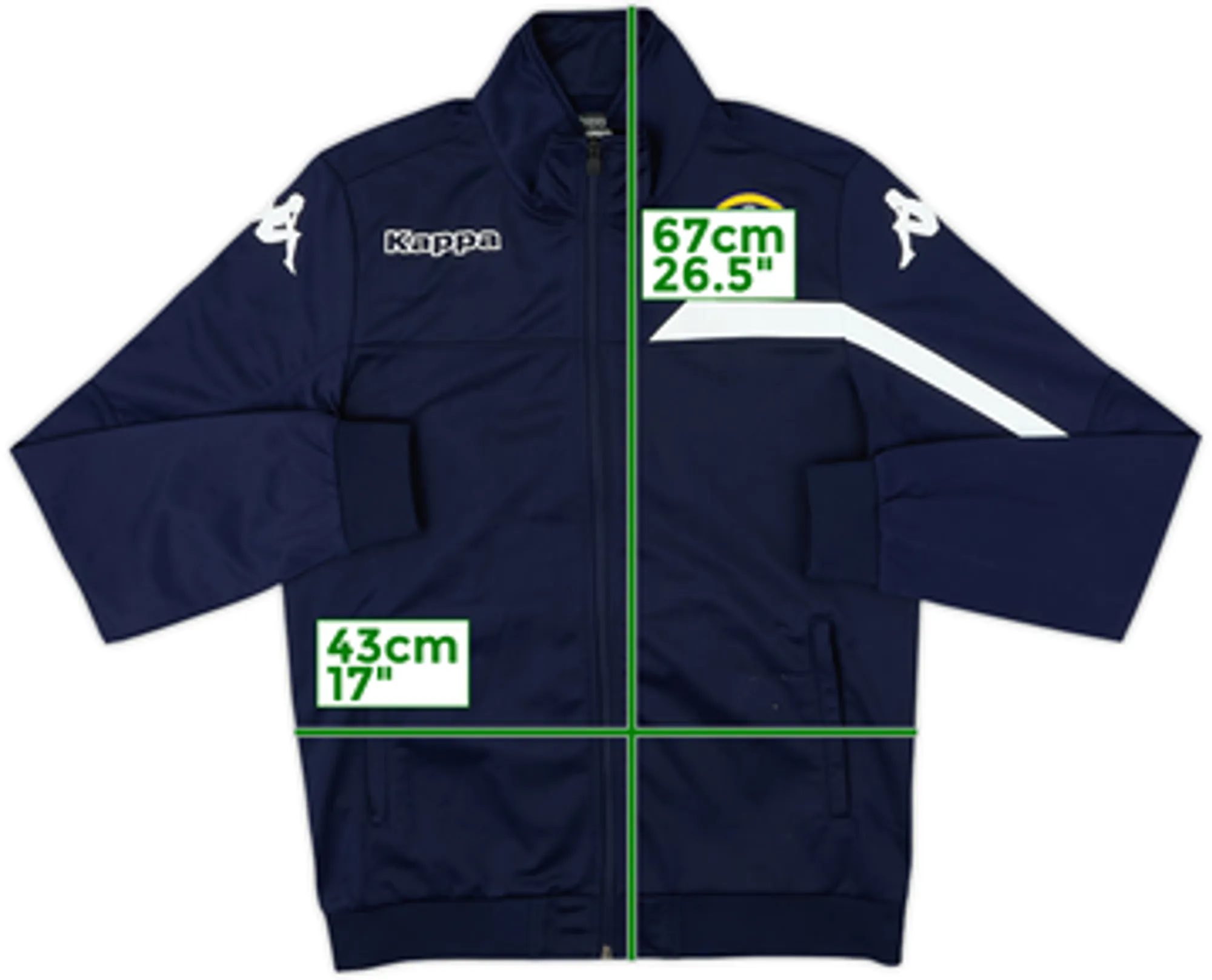 2015-16 Leeds United Kappa Track Jacket - 8/10 - (M)